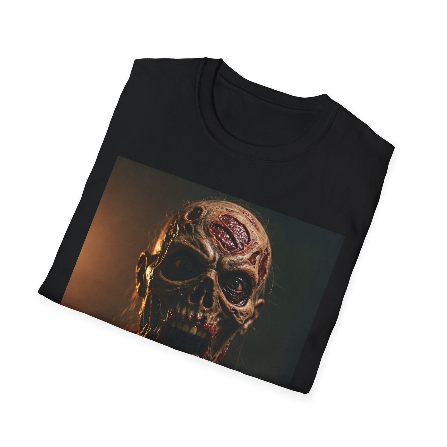 Apocalyptic Portrait Tee, bold, decaying zombie graphic