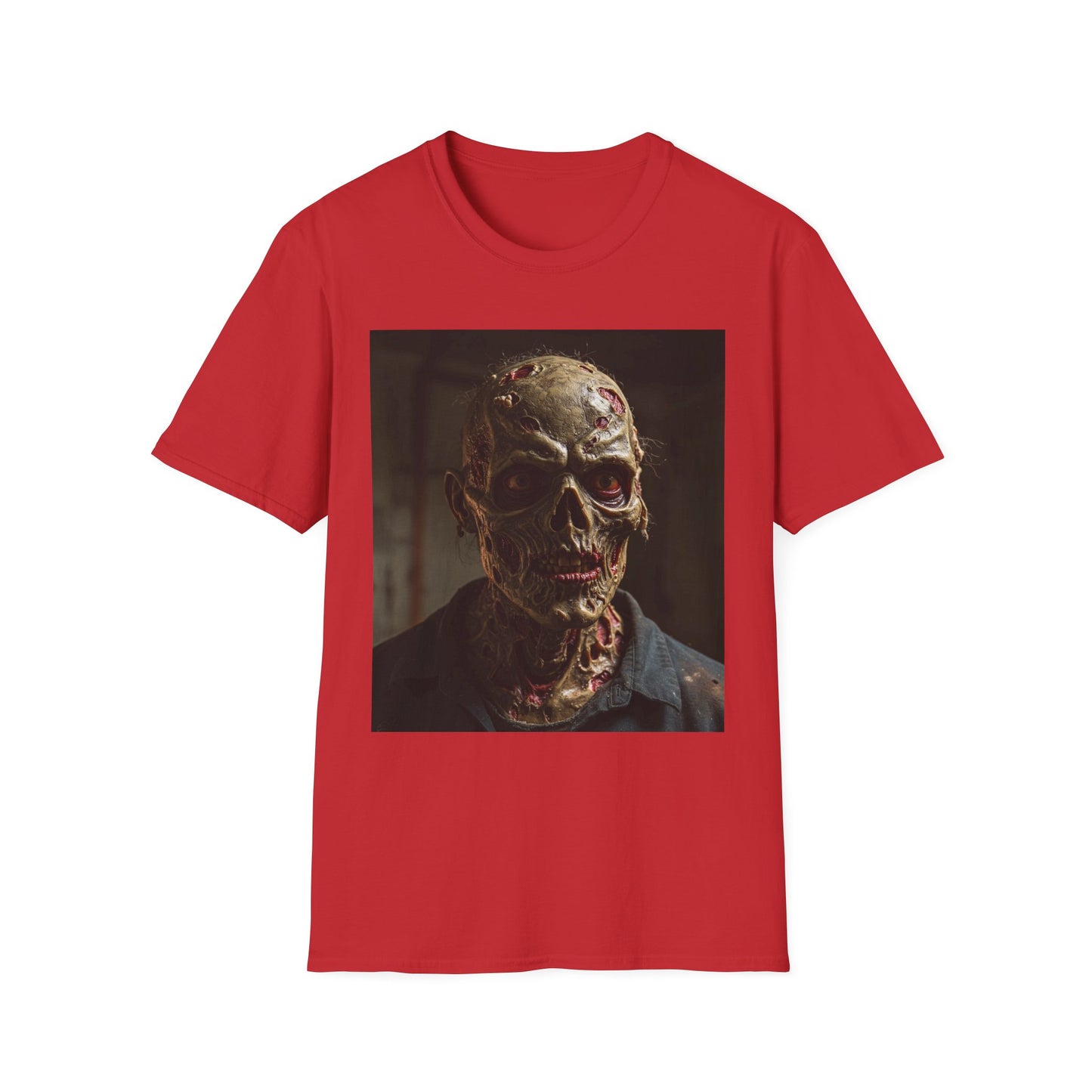 Apocalyptic Portrait Tee, bold, decaying zombie graphic