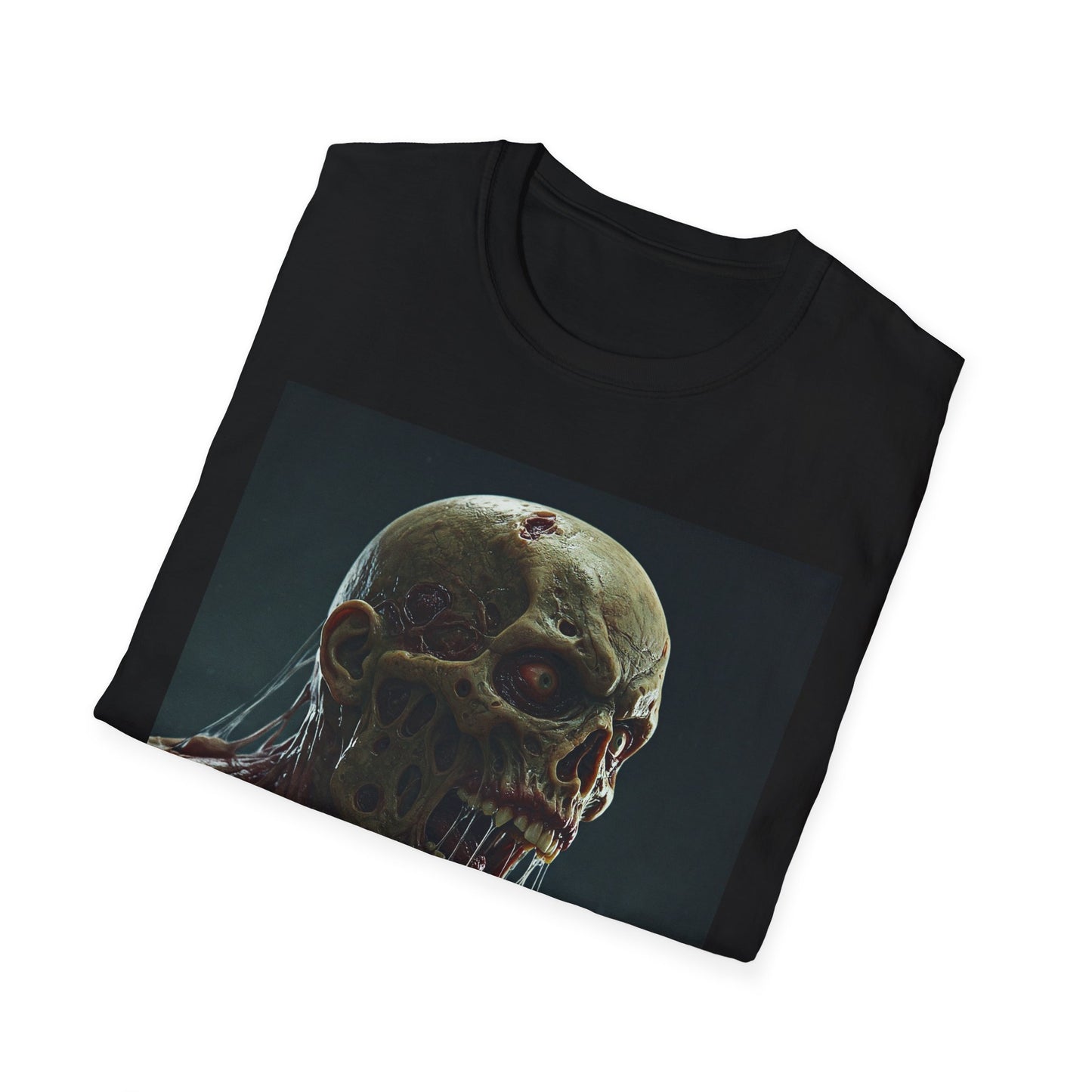 Apocalyptic Portrait Tee, bold, decaying zombie graphic