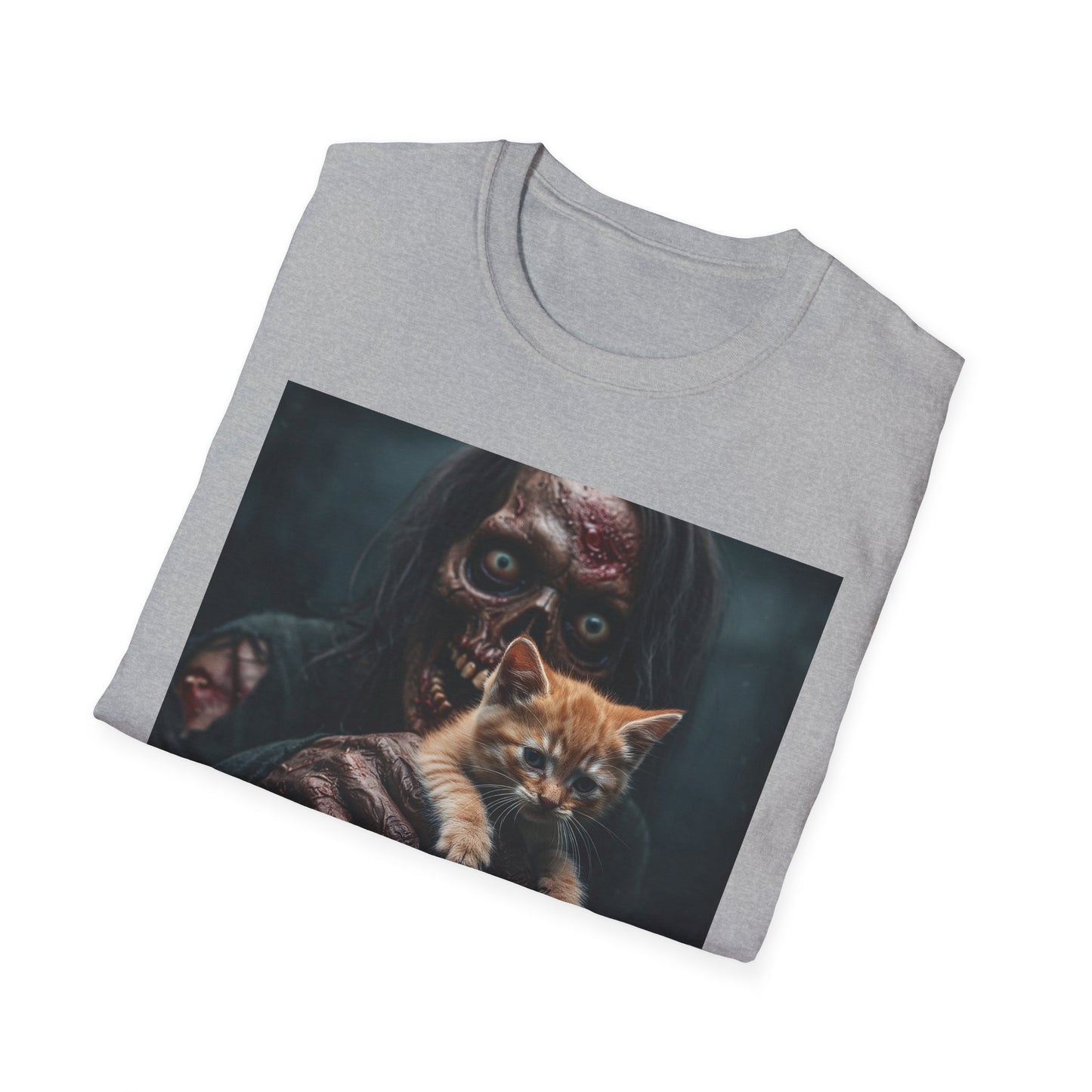 Apocalyptic Portrait Tee, bold, decaying zombie graphic