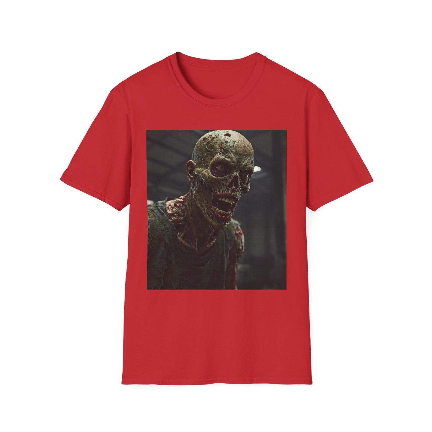 Apocalyptic Portrait Tee, bold, decaying zombie graphic