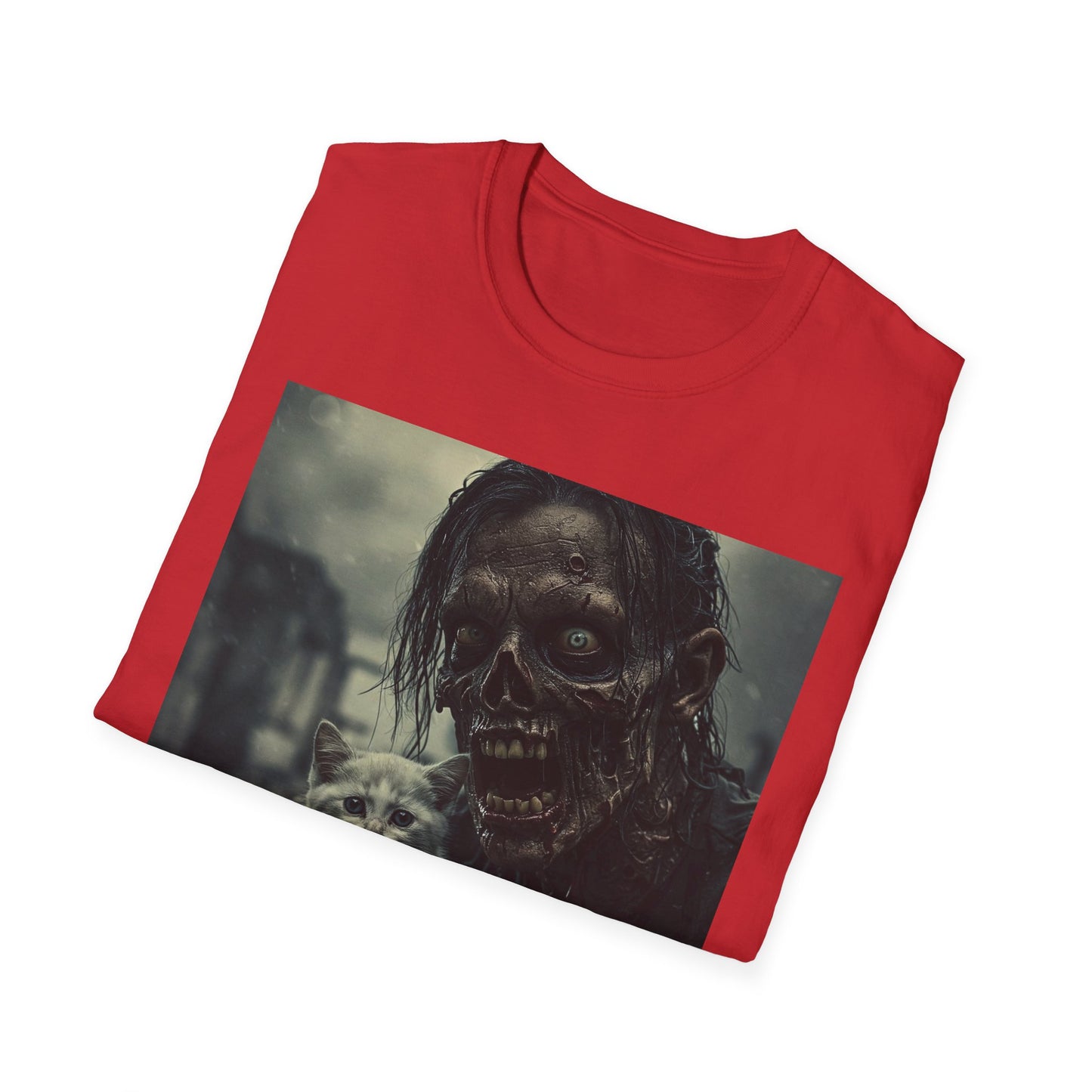 Apocalyptic Portrait Tee, bold, decaying zombie graphic