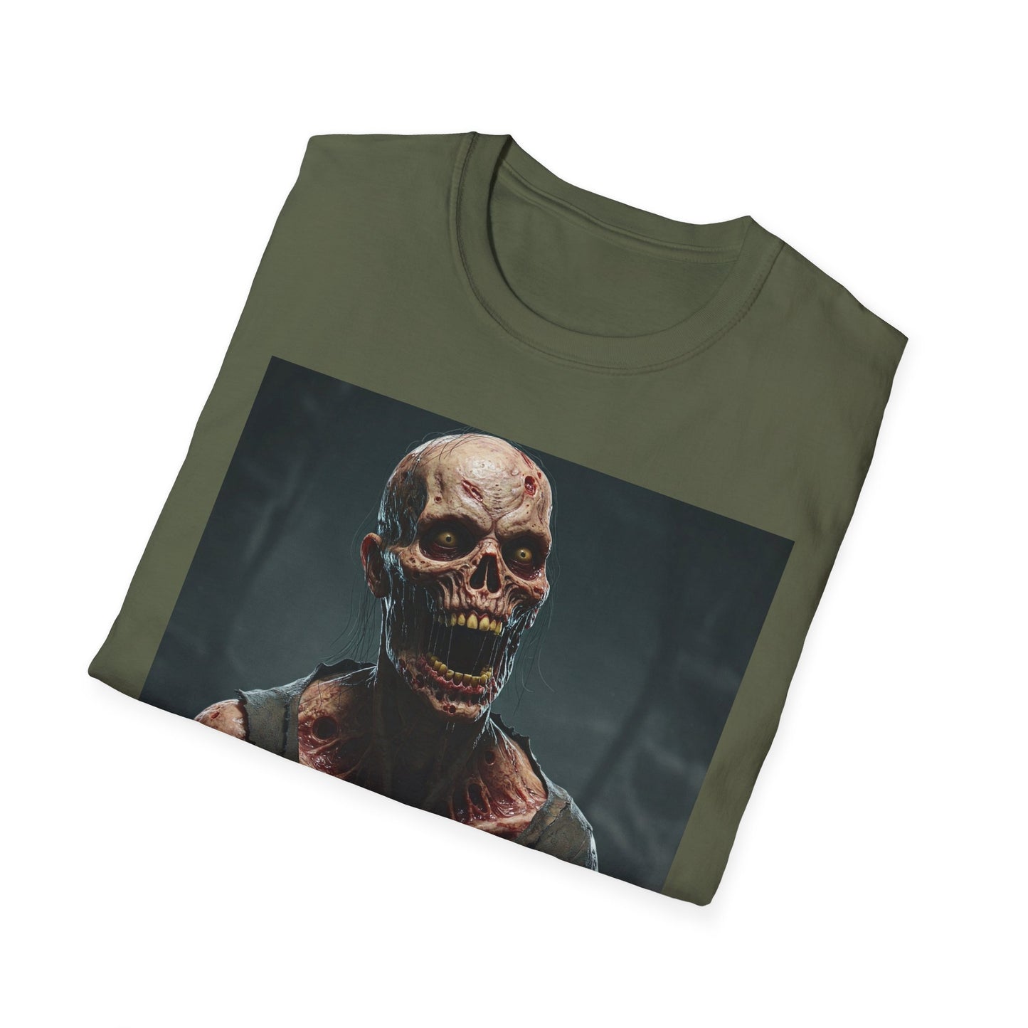 Apocalyptic Portrait Tee, bold, decaying zombie graphic