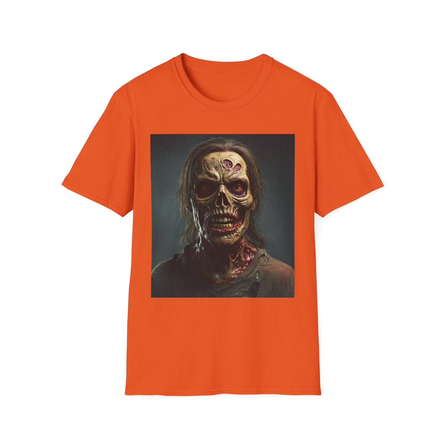 Apocalyptic Portrait Tee, bold, decaying zombie graphic