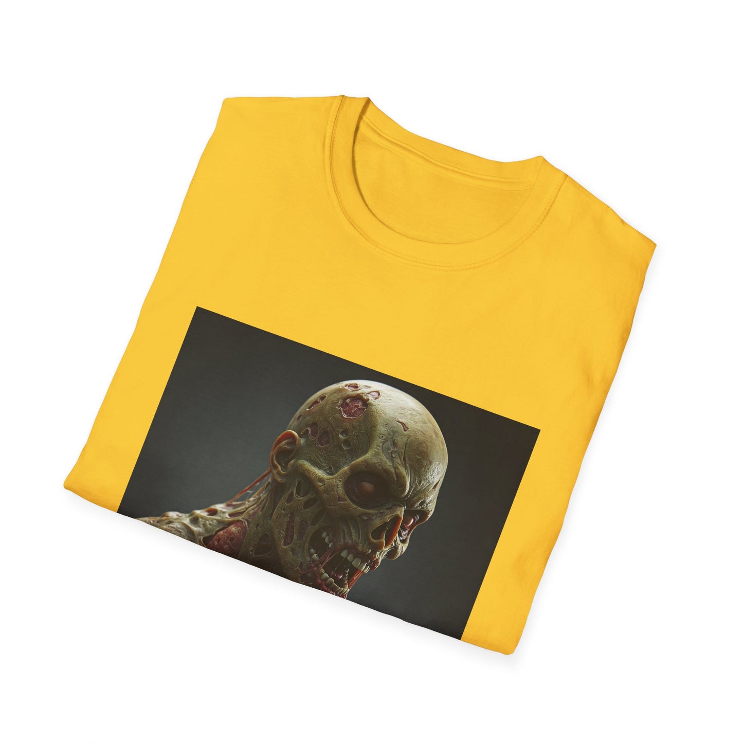 Apocalyptic Portrait Tee, bold, decaying zombie graphic