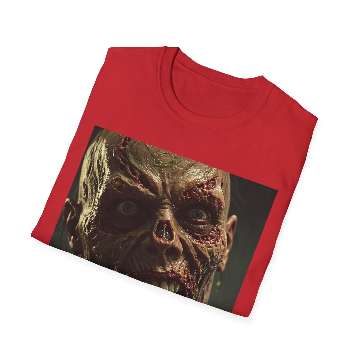 Apocalyptic Portrait Tee, bold, decaying zombie graphic