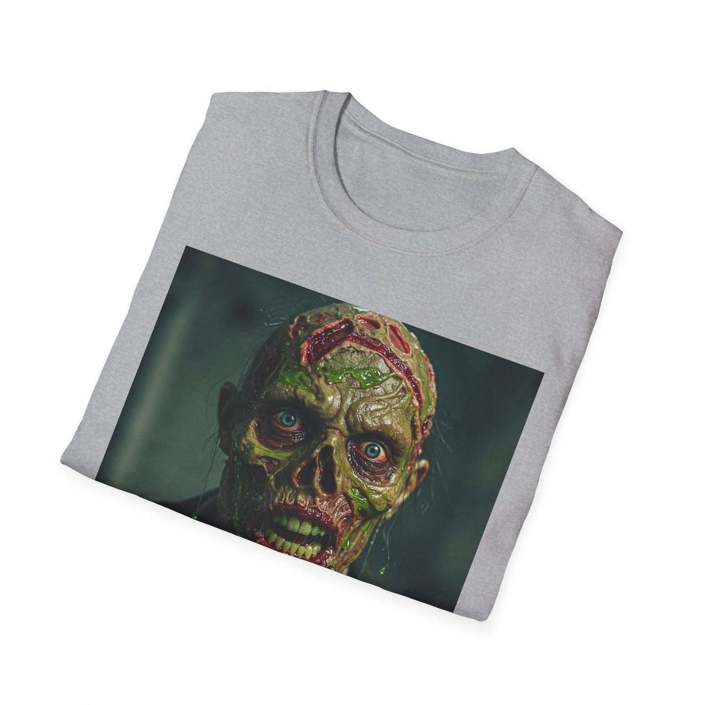 Zombie Horror Apocalyptic Portrait Tee, bold, decaying zombie graphic