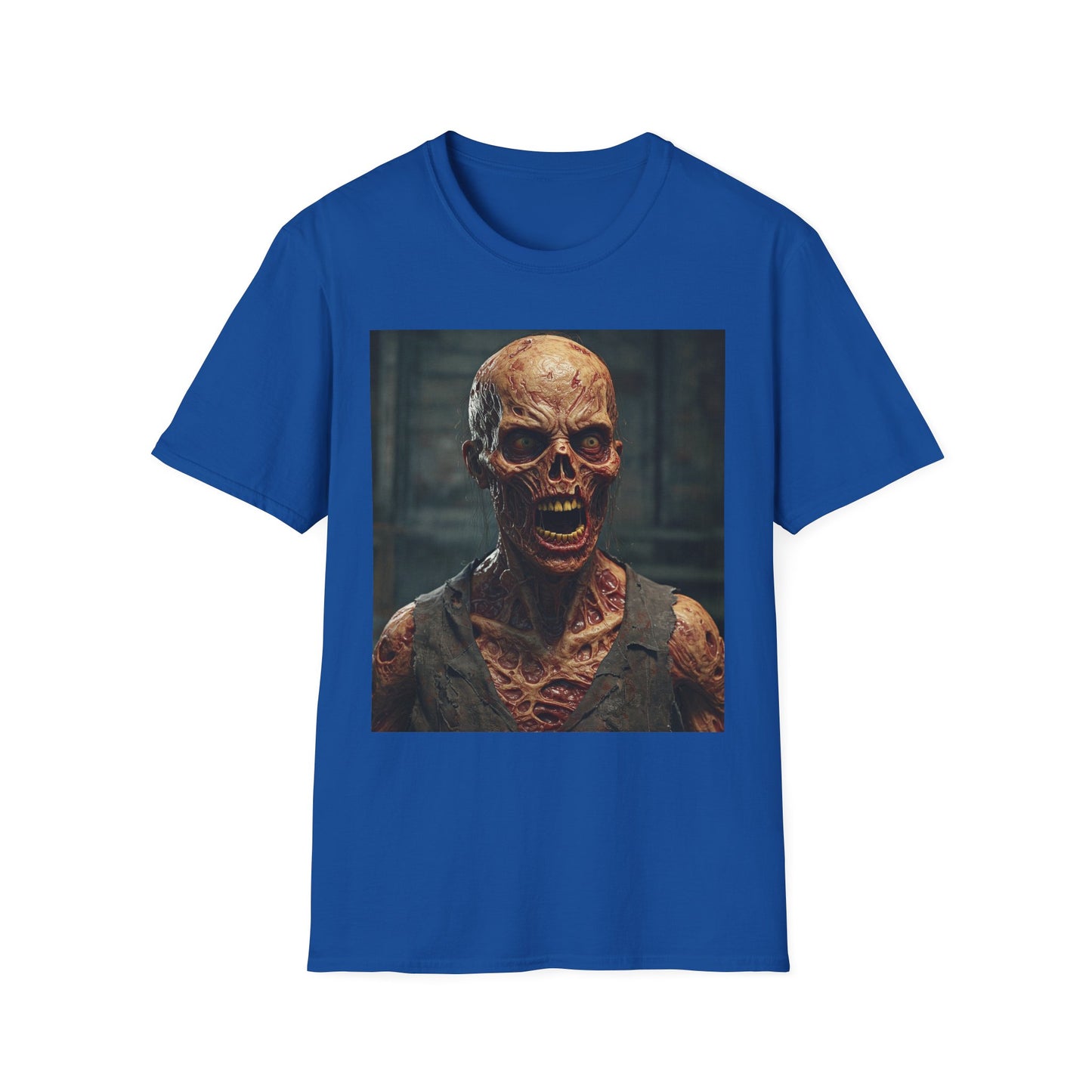 Apocalyptic Portrait Tee, bold, decaying zombie graphic