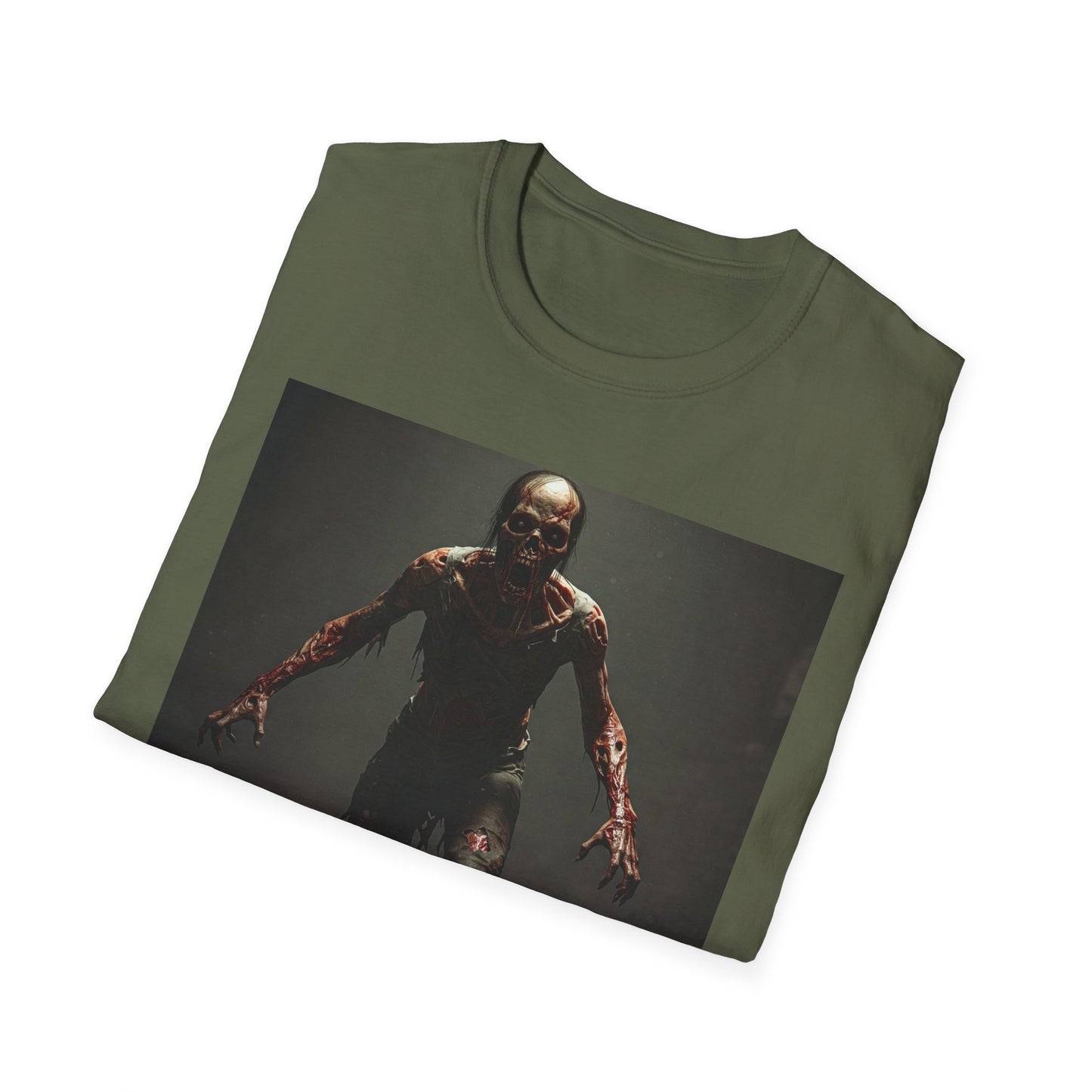 Apocalyptic Portrait Tee, bold, decaying zombie graphic