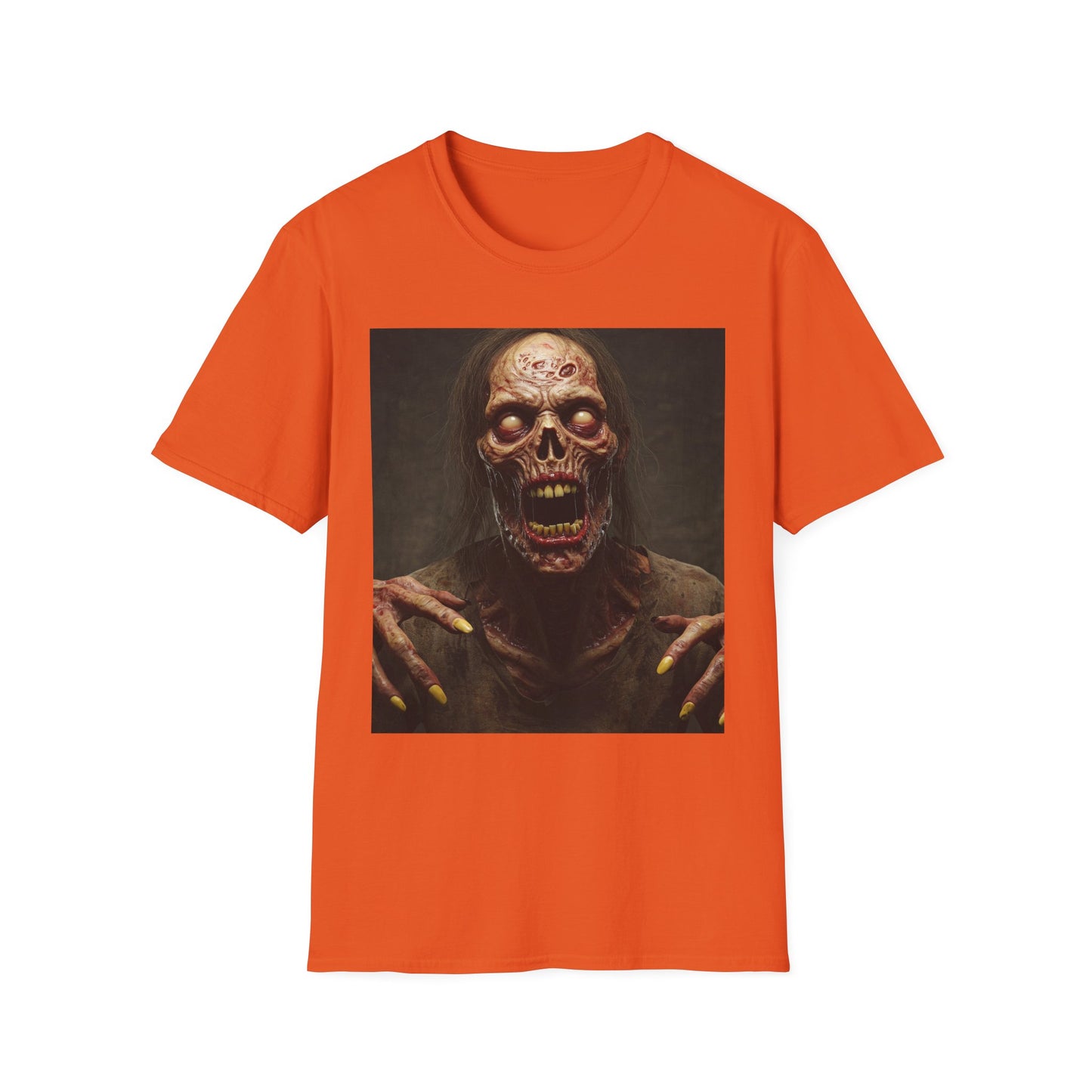 Apocalyptic Portrait Tee, bold, decaying zombie graphic