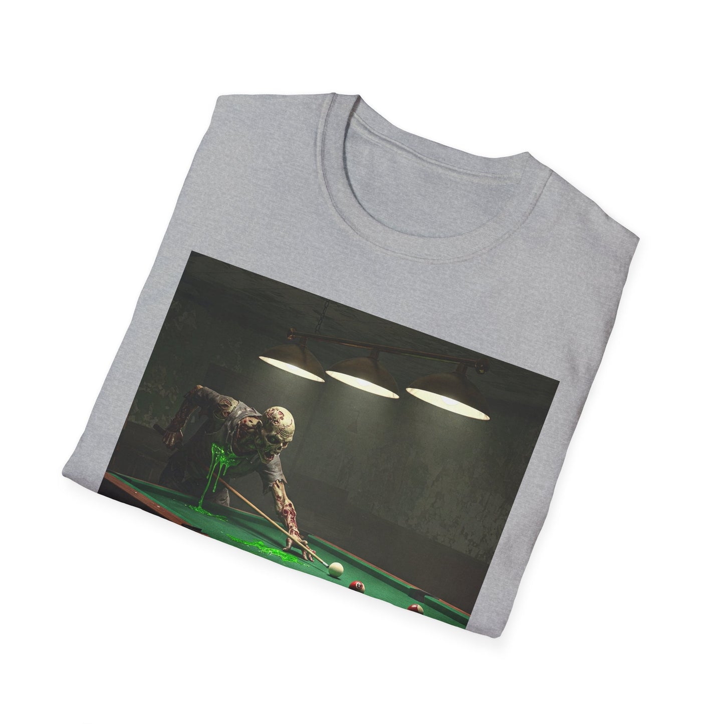 Vintage Billiards Unisex Softstyle T-Shirt - Pool Table Design