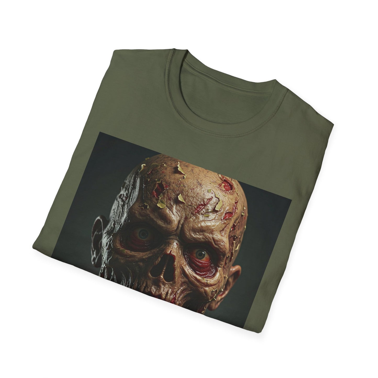 Apocalyptic Portrait Tee, bold, decaying zombie graphic