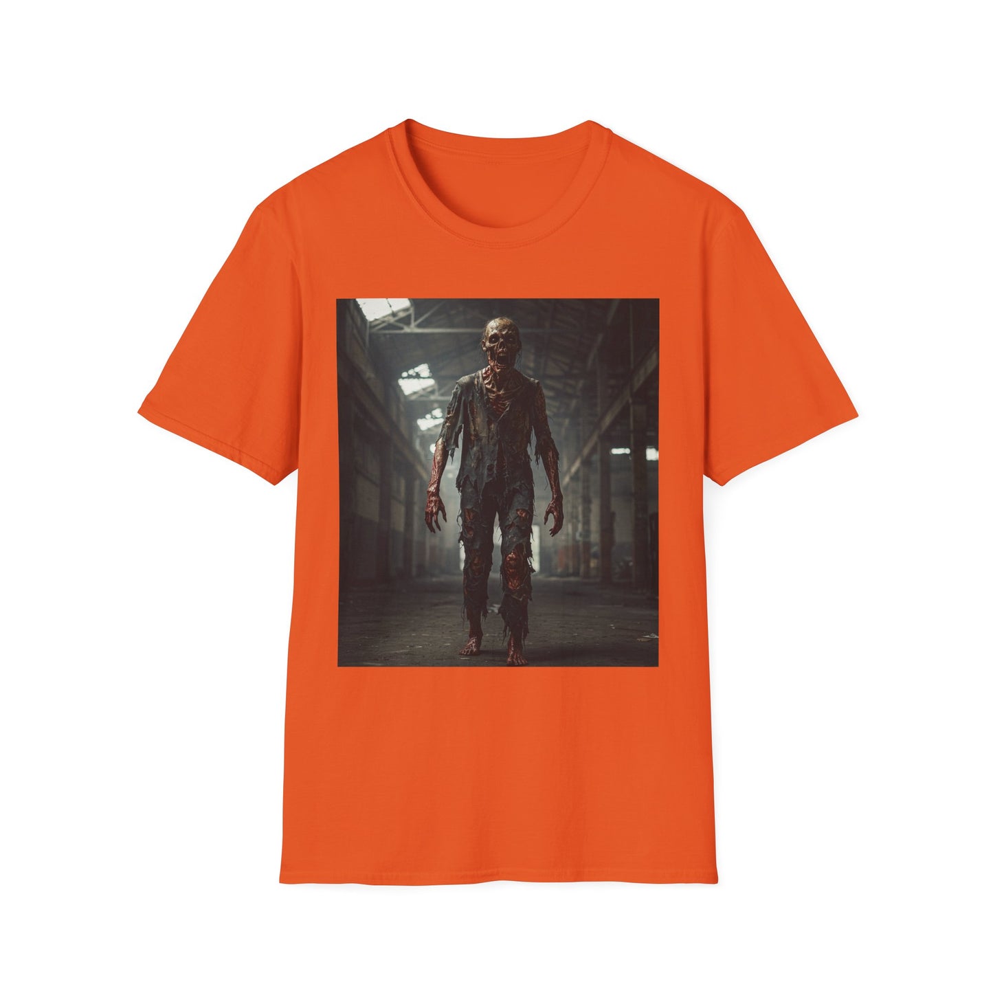 Apocalyptic Portrait Tee, bold, decaying zombie graphic