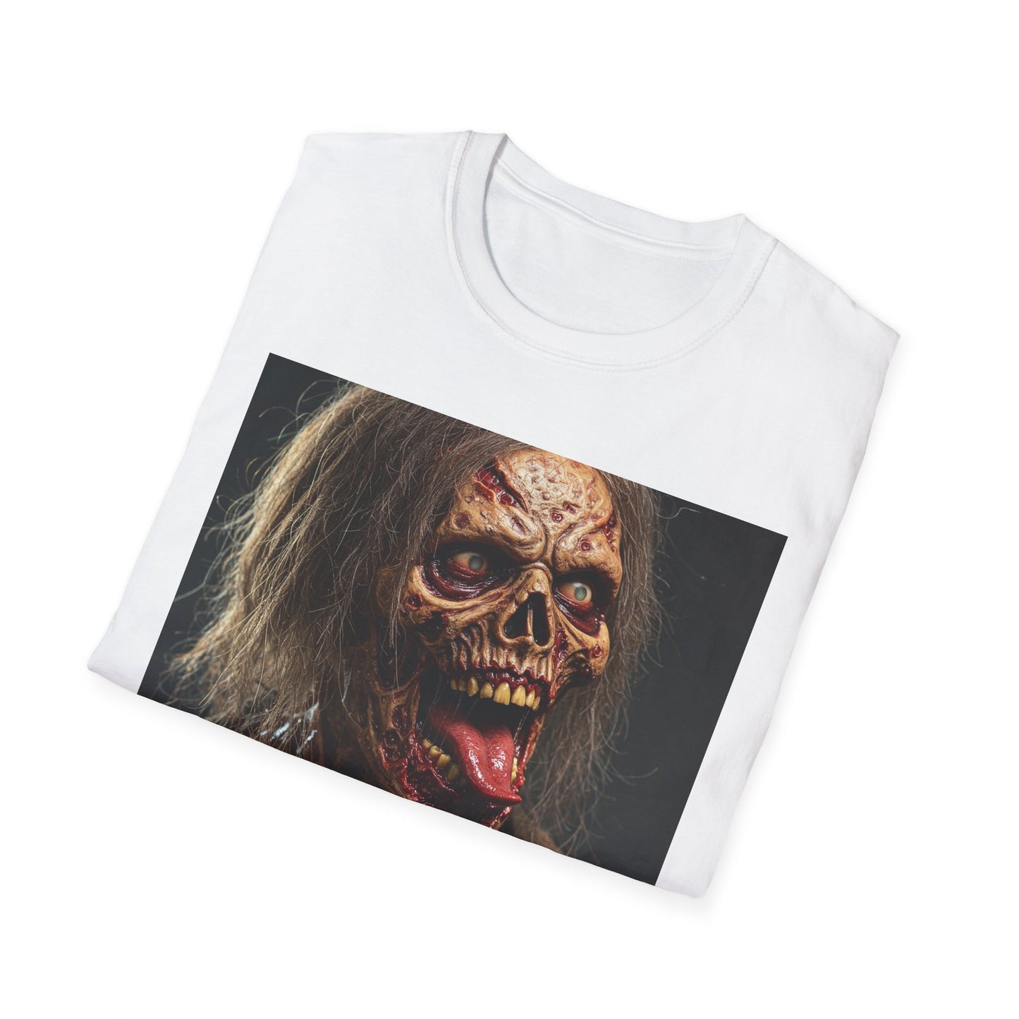 Apocalyptic Portrait Tee, bold, decaying zombie graphic