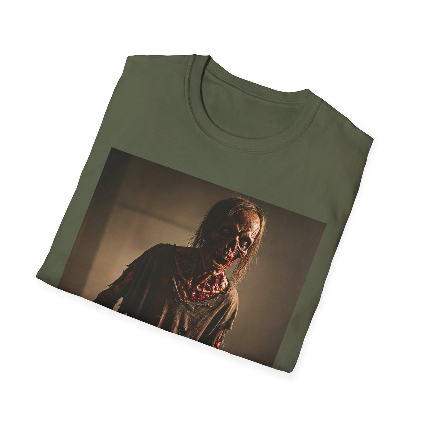 Apocalyptic Portrait Tee, bold, decaying zombie graphic