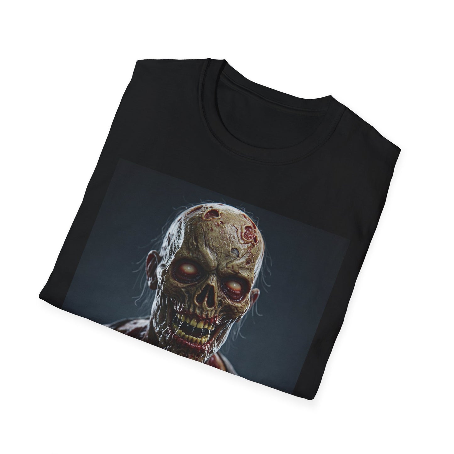 Apocalyptic Portrait Tee, bold, decaying zombie graphic