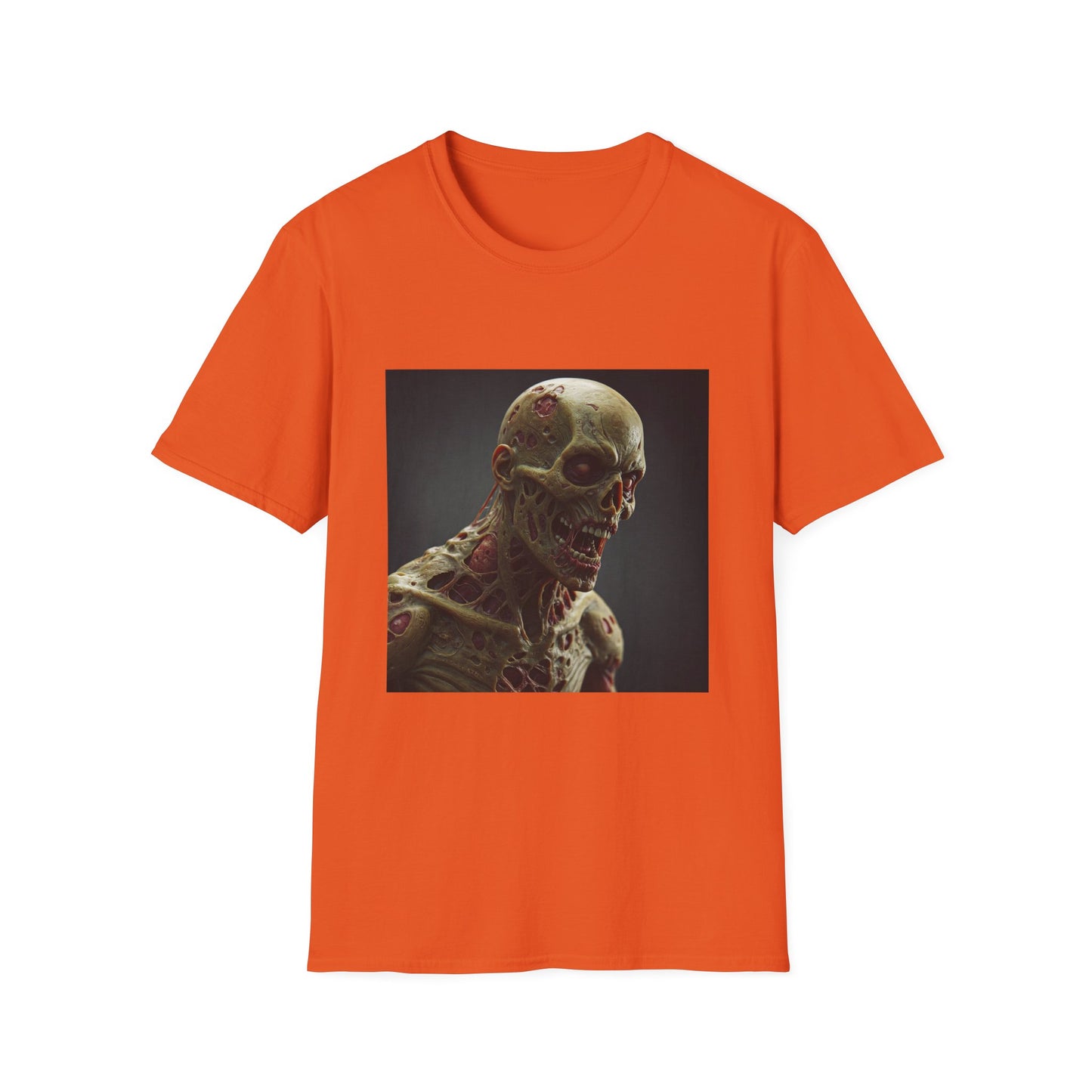 Apocalyptic Portrait Tee, bold, decaying zombie graphic