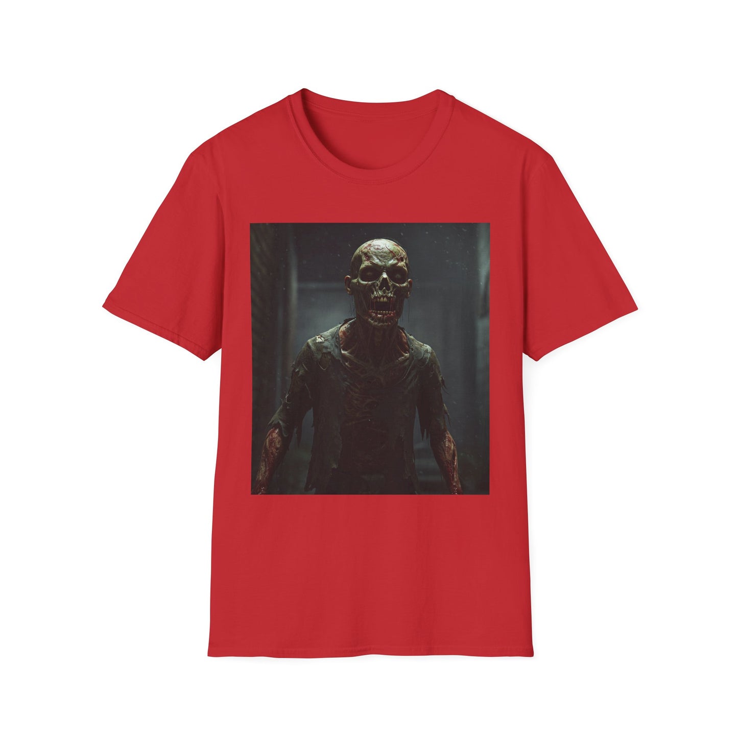 Apocalyptic Portrait Tee, bold, decaying zombie graphic