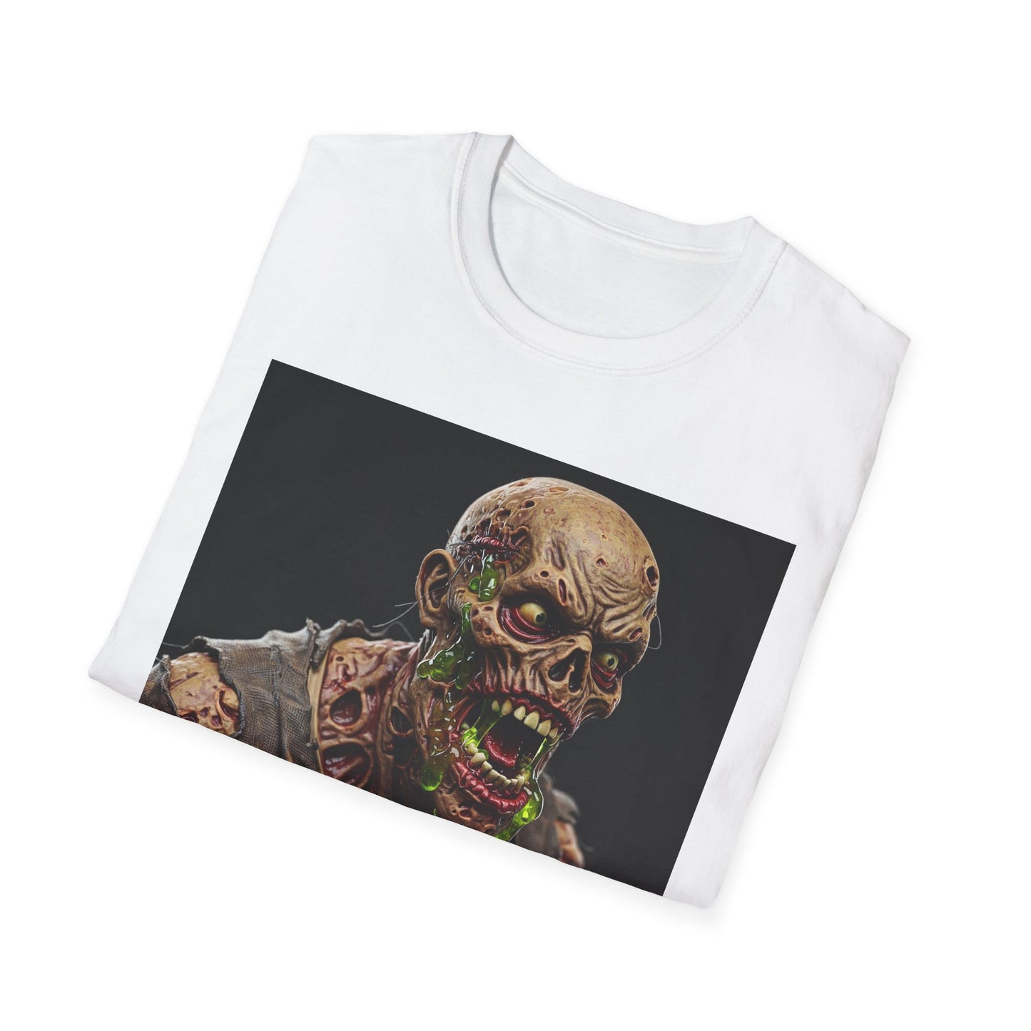 Apocalyptic Portrait Tee, bold, decaying zombie graphic