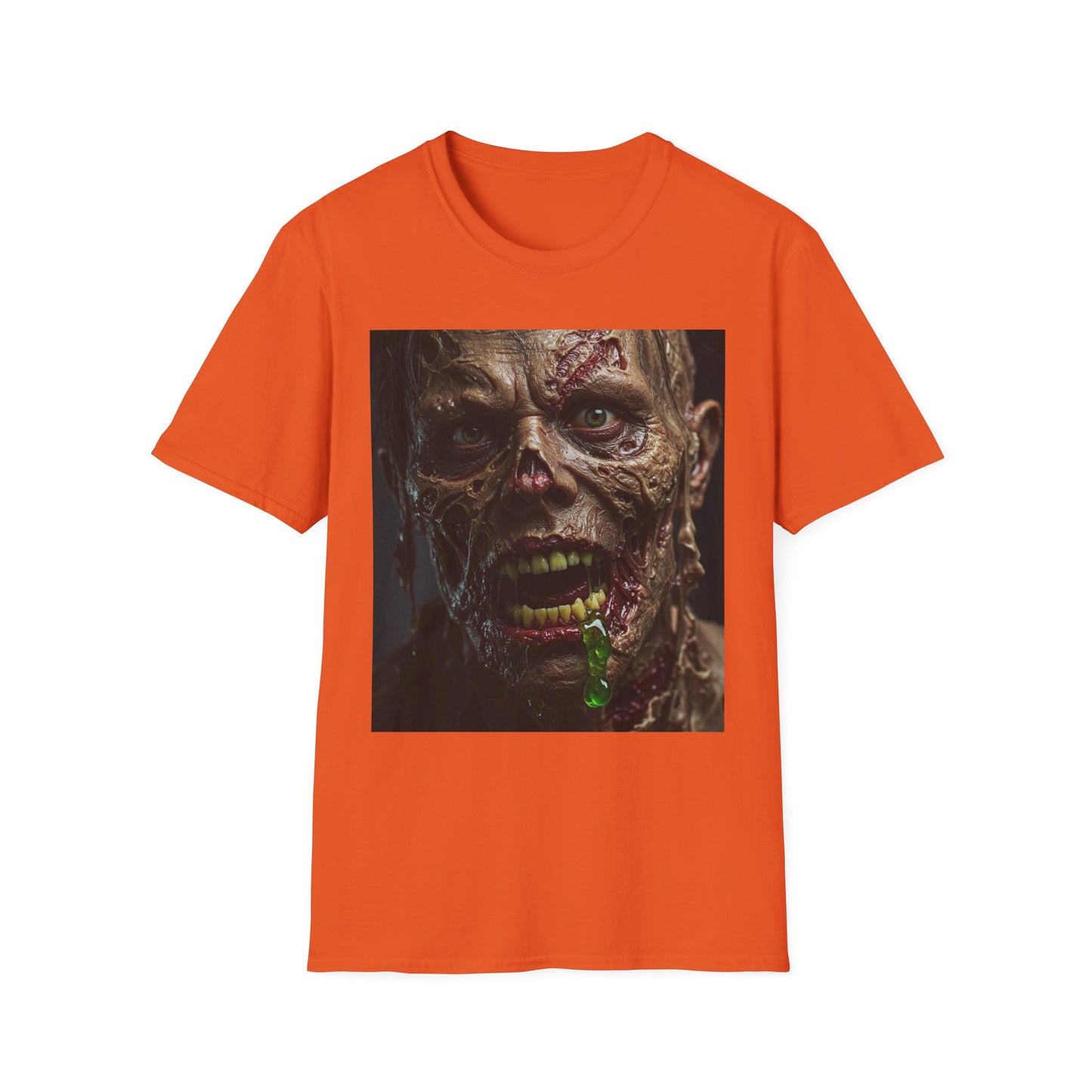 Apocalyptic Portrait Tee, bold, decaying zombie graphic