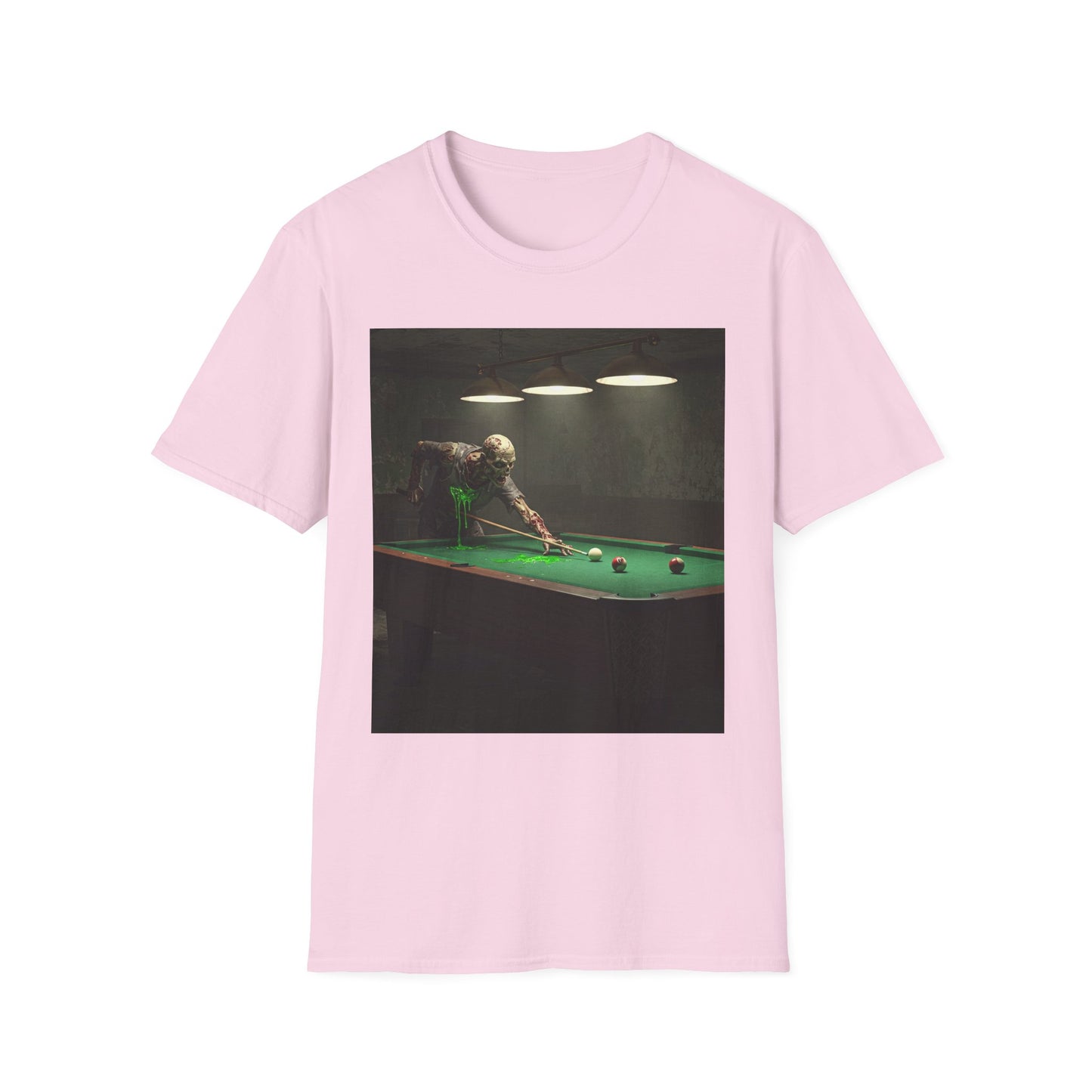 Vintage Billiards Unisex Softstyle T-Shirt - Pool Table Design