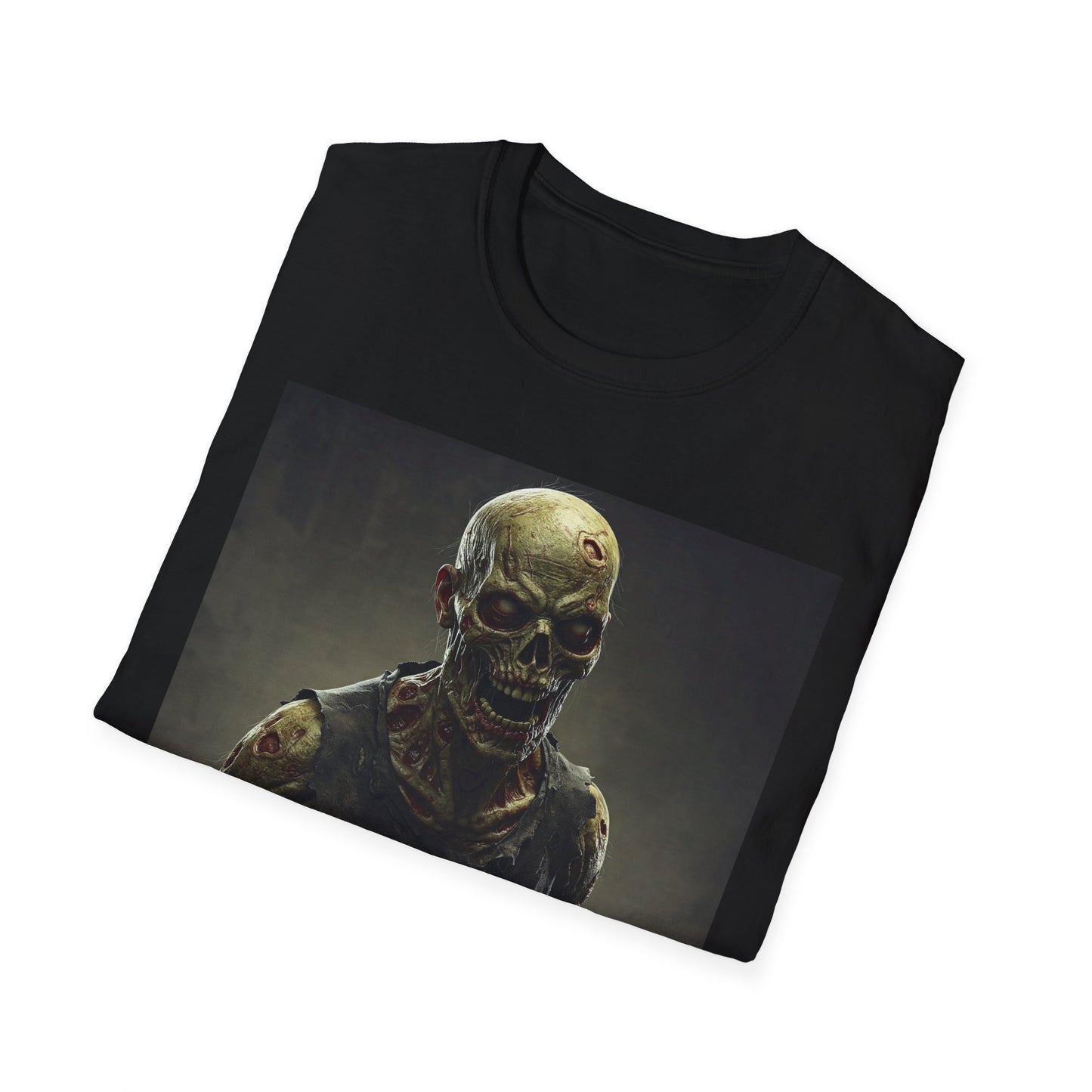 Apocalyptic Portrait Tee, bold, decaying zombie graphic