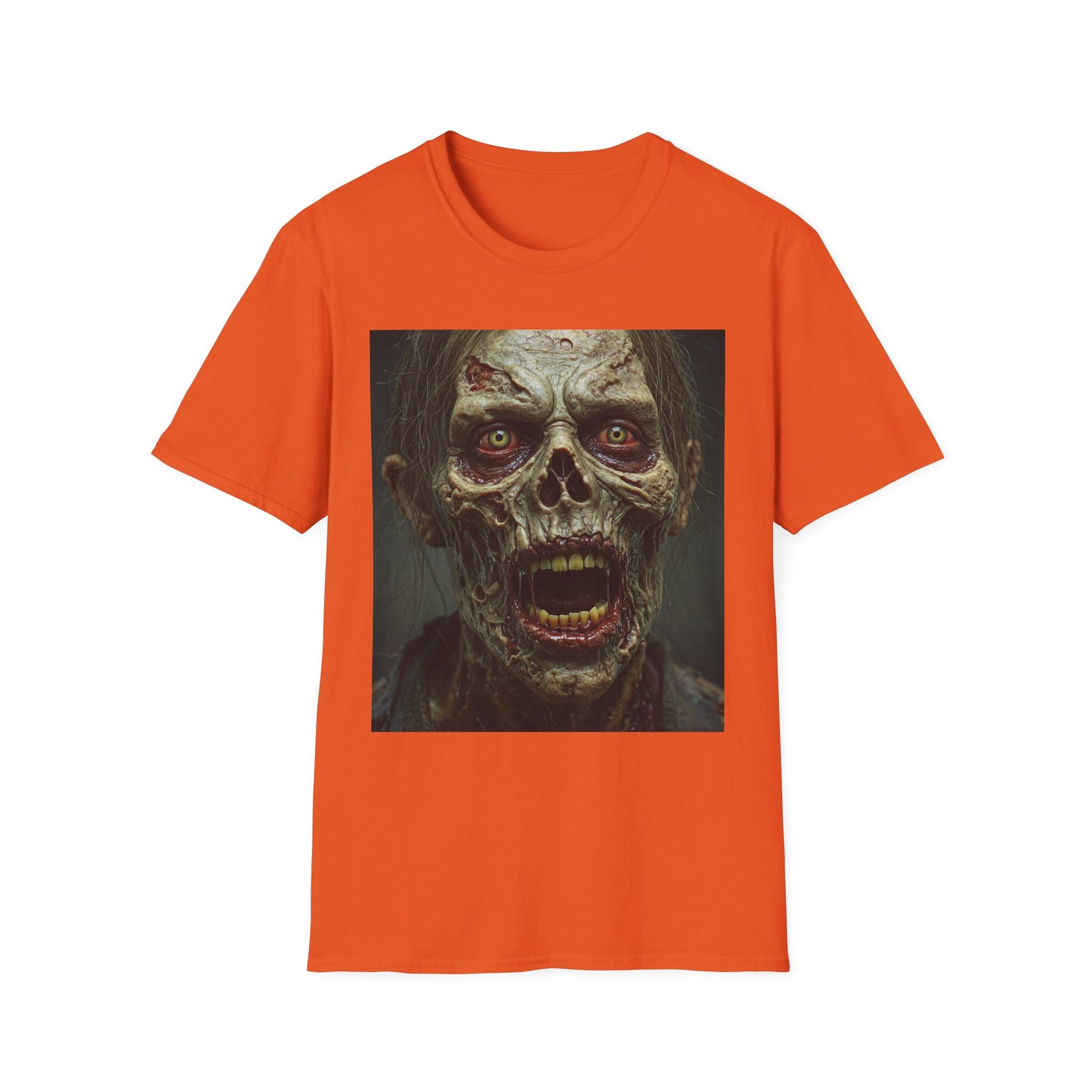 Apocalyptic Portrait Tee, bold, decaying zombie graphic