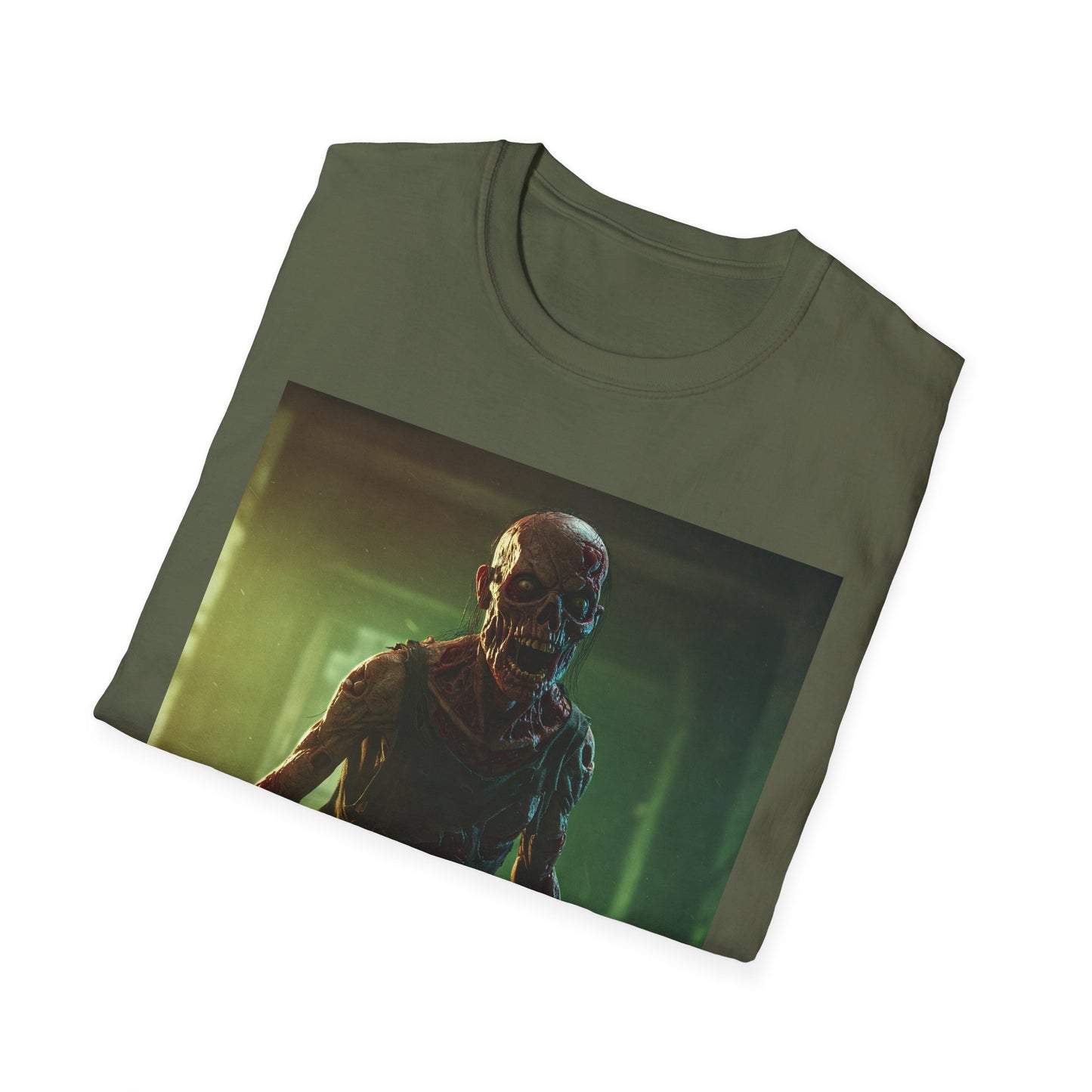 Apocalyptic Portrait Tee, bold, decaying zombie graphic