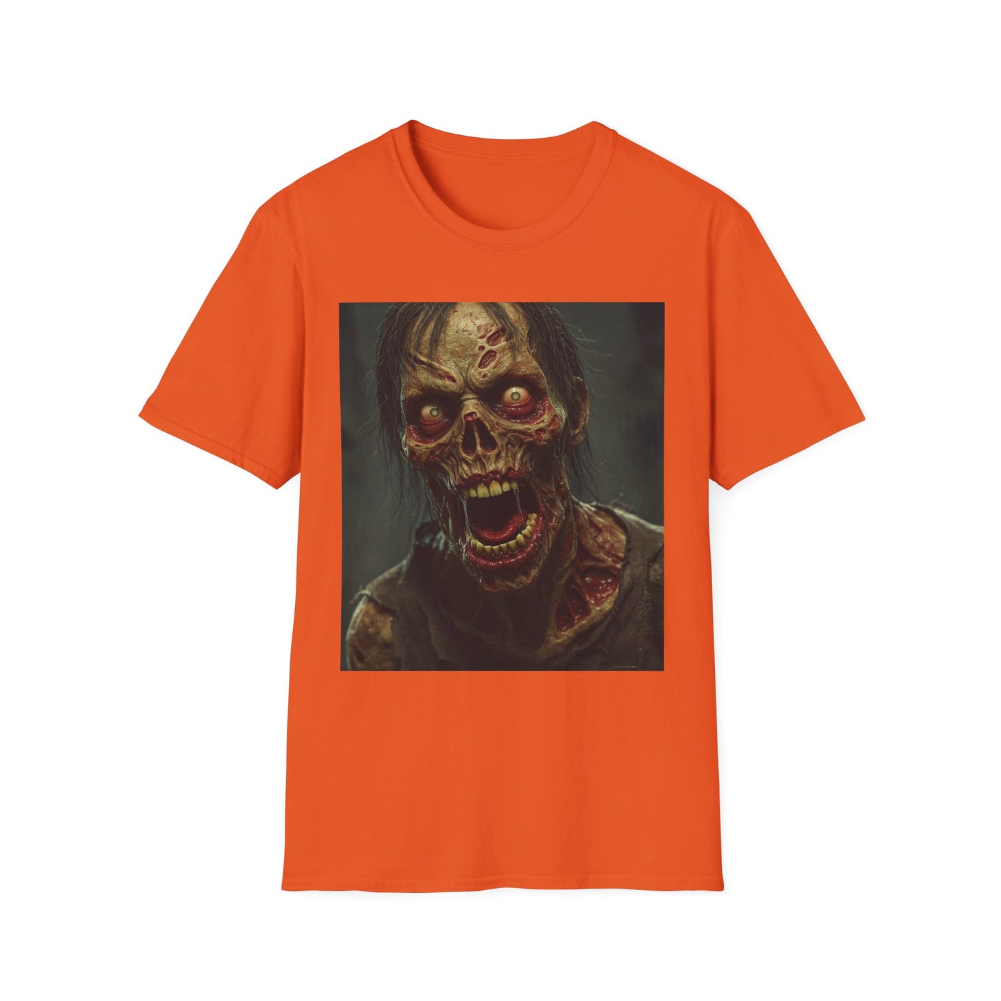 Apocalyptic Portrait Tee, bold, decaying zombie graphic