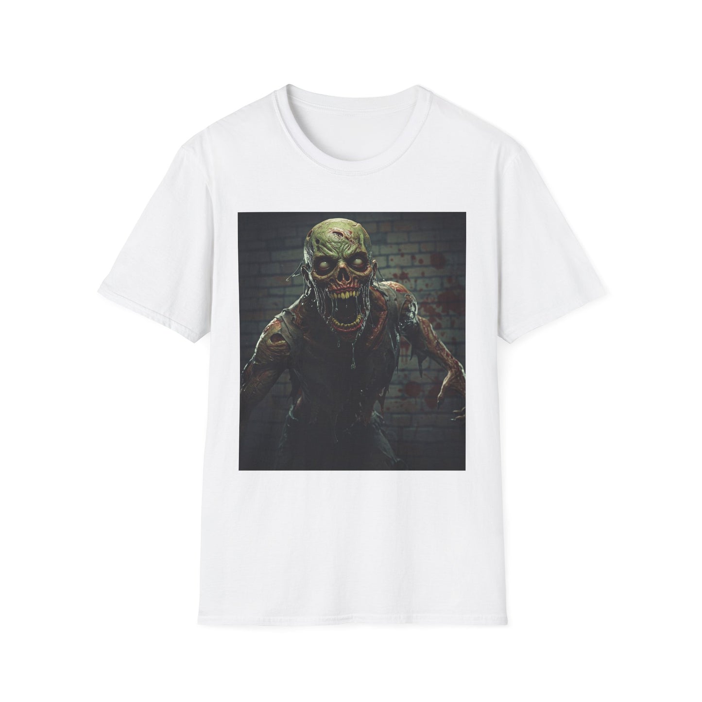 Apocalyptic Portrait Tee, bold, decaying zombie graphic