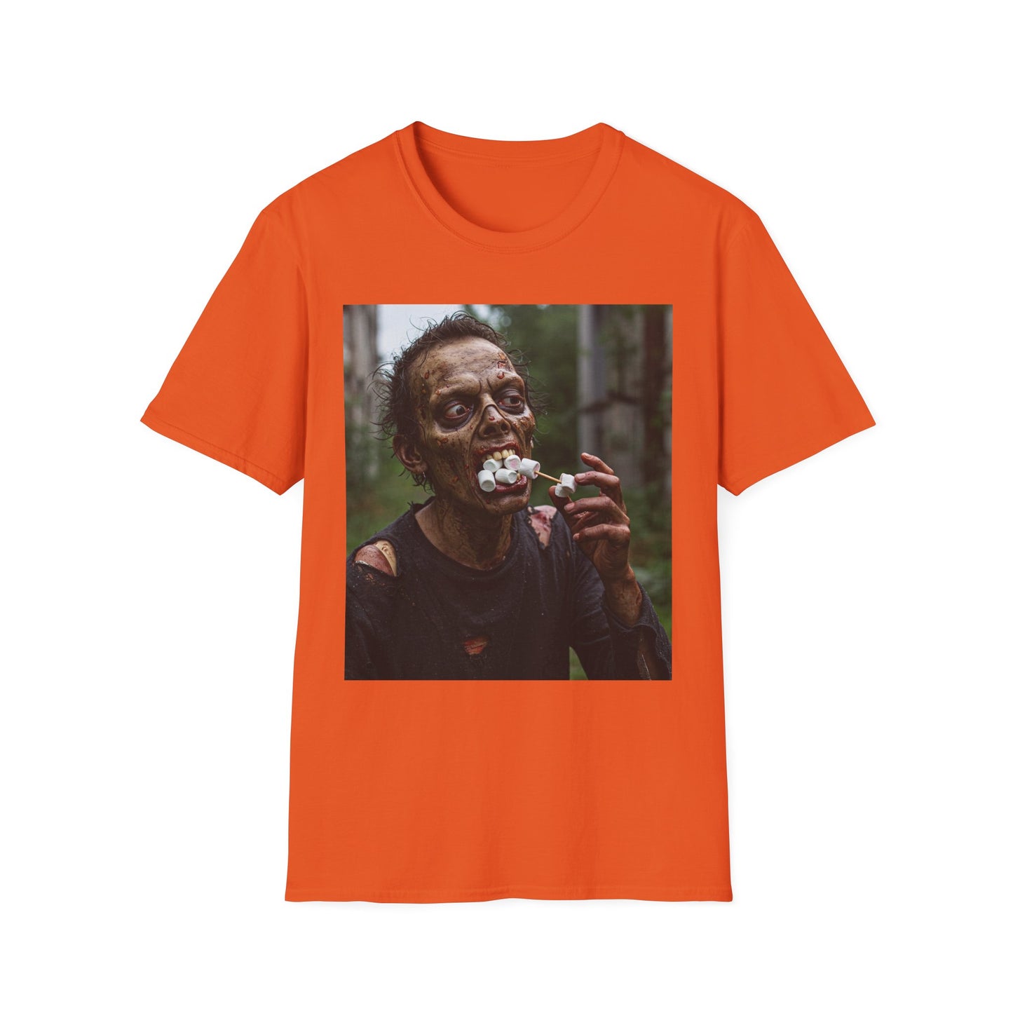 Zombie Themed Unisex Softstyle T-Shirt - Perfect for Halloween and Horror Fans