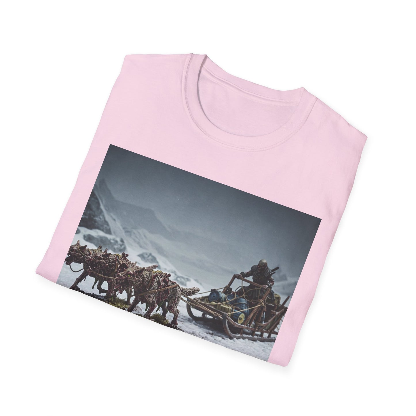 Adventure Awaits Unisex Softstyle T-Shirt - Mountain Trekking Design