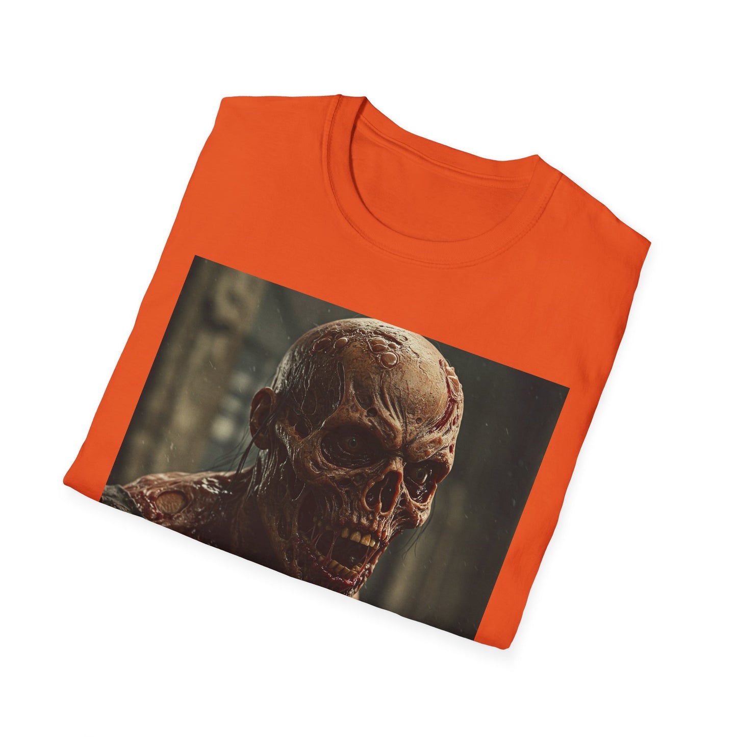 Apocalyptic Portrait Tee, bold, decaying zombie graphic