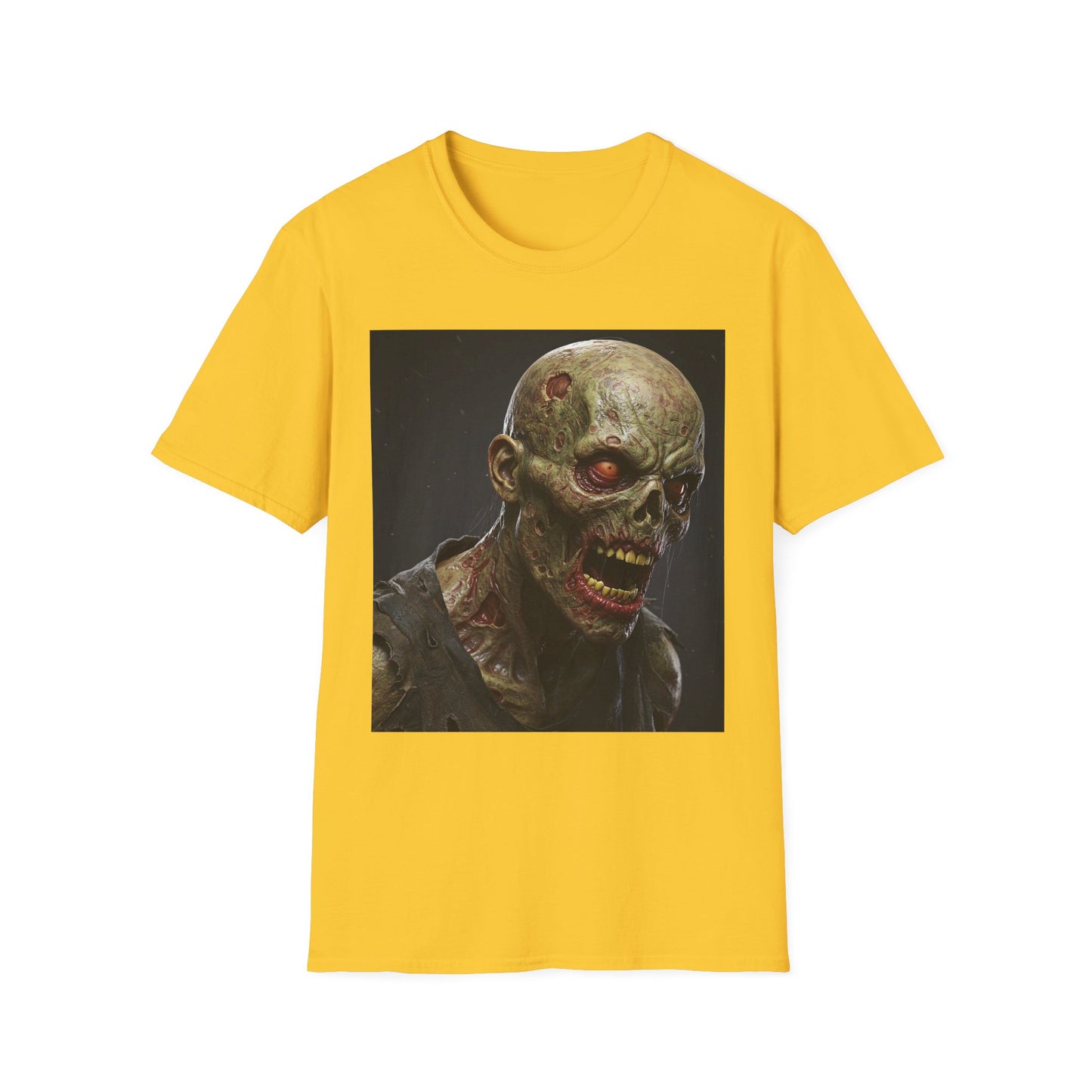 Apocalyptic Portrait Tee, bold, decaying zombie graphic