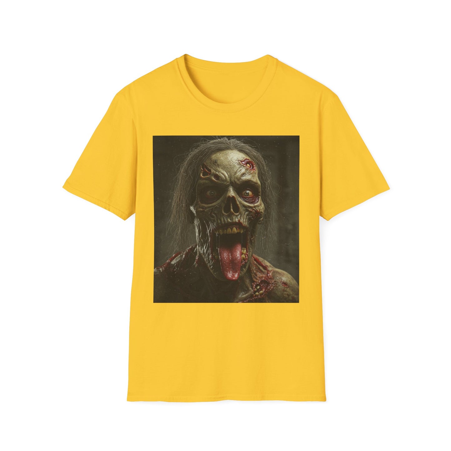 Apocalyptic Portrait Tee, bold, decaying zombie graphic