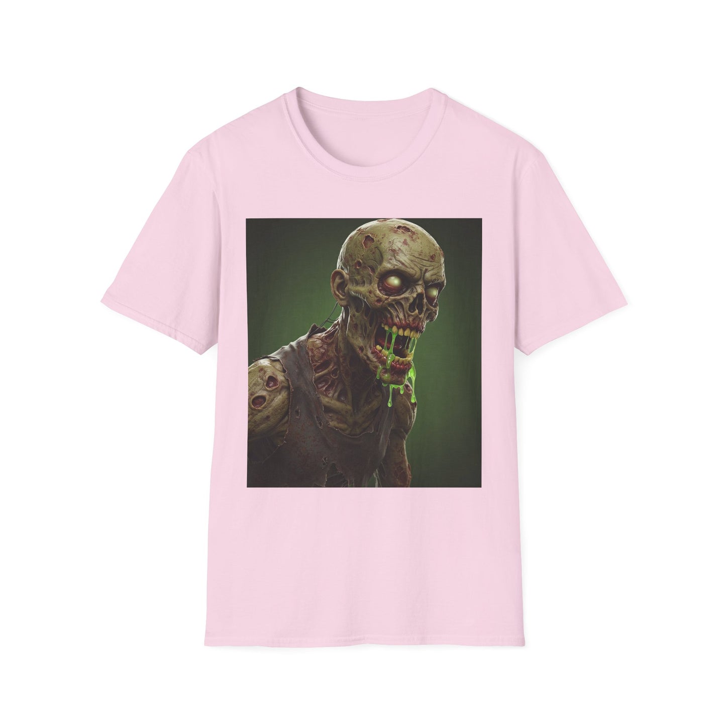 Zombie Graphic Unisex Softstyle T-Shirt - Perfect for Halloween and Horror Fans