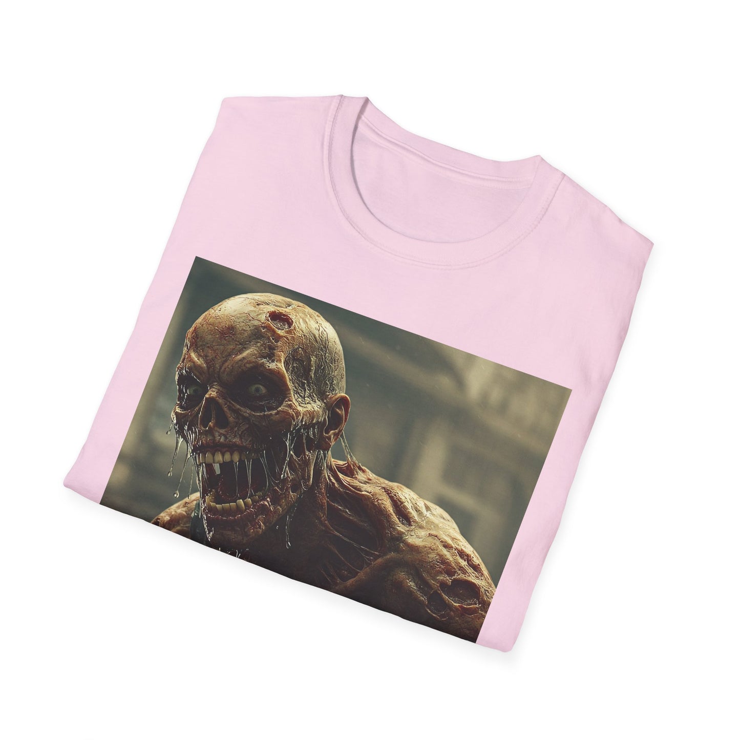 Unisex Softstyle Zombie Graphic T-Shirt - Spooky Halloween Tee