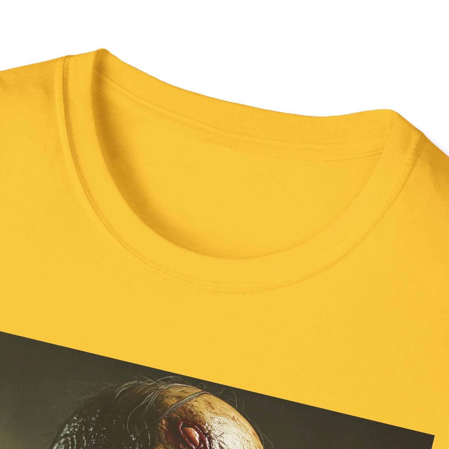 Apocalyptic Portrait Tee, bold, decaying zombie graphic