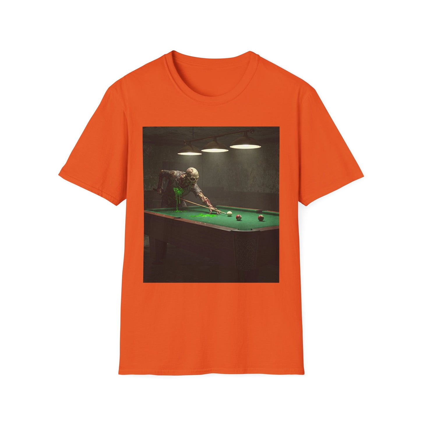 Vintage Billiards Unisex Softstyle T-Shirt - Pool Table Design