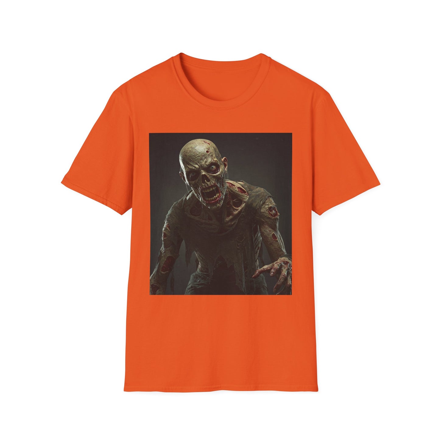 Apocalyptic Portrait Tee, bold, decaying zombie graphic