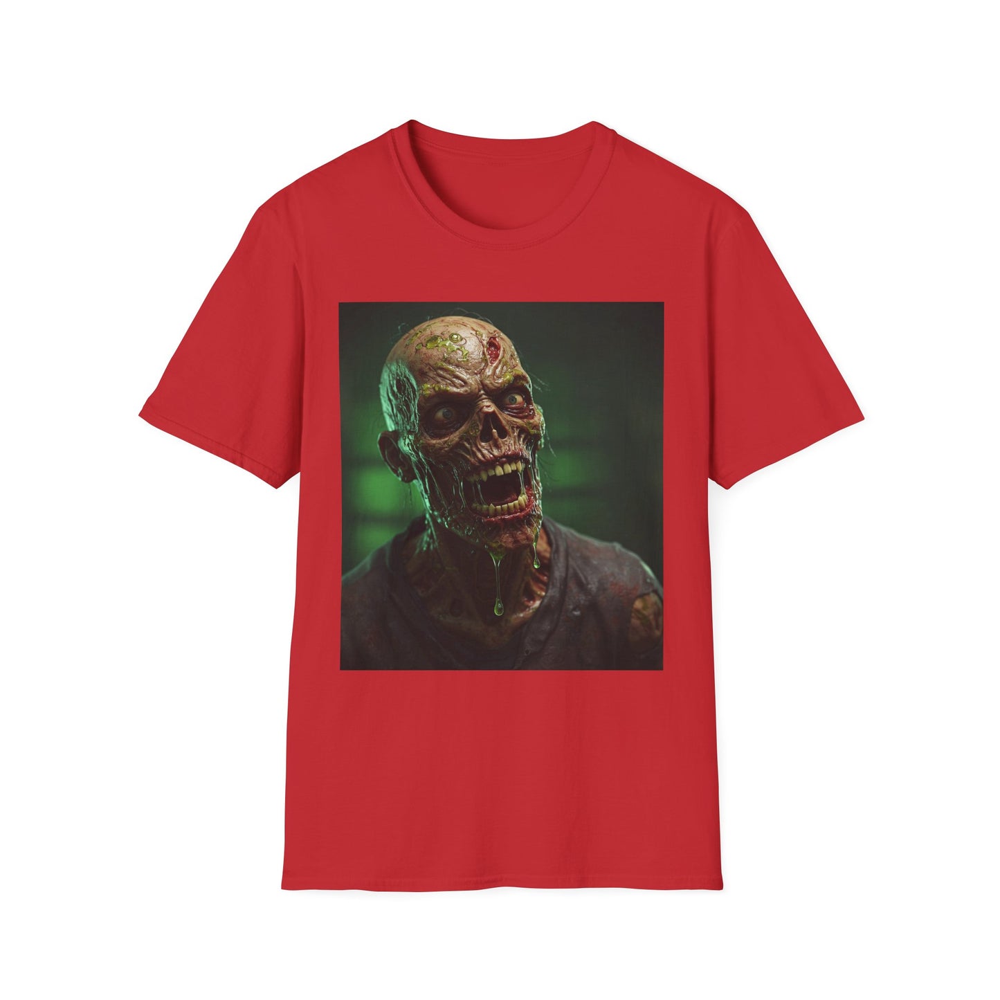 Apocalyptic Portrait Tee, bold, decaying zombie graphic