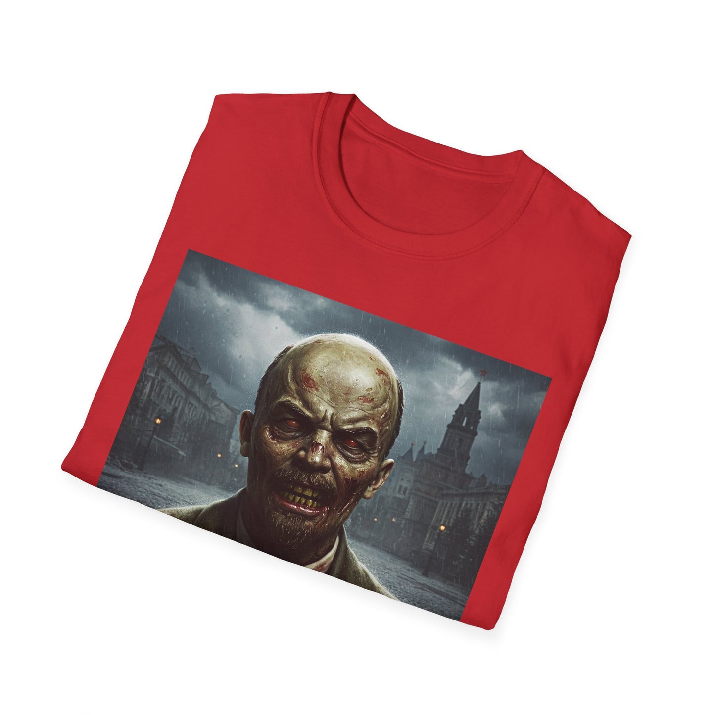 Lenin Apocalyptic Portrait Tee, bold, decaying zombie graphic