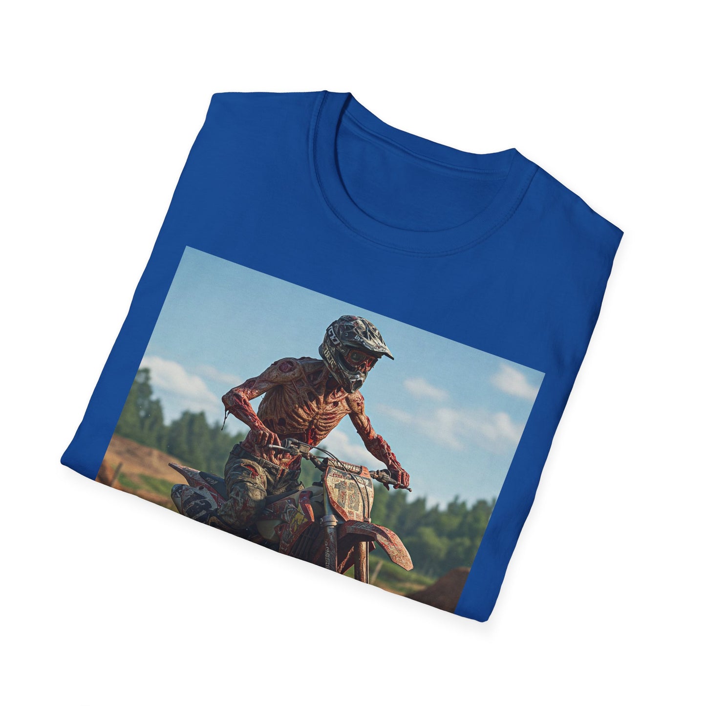 Motorcycle Apocalyptic Portrait Tee, bold, decaying zombie graphic