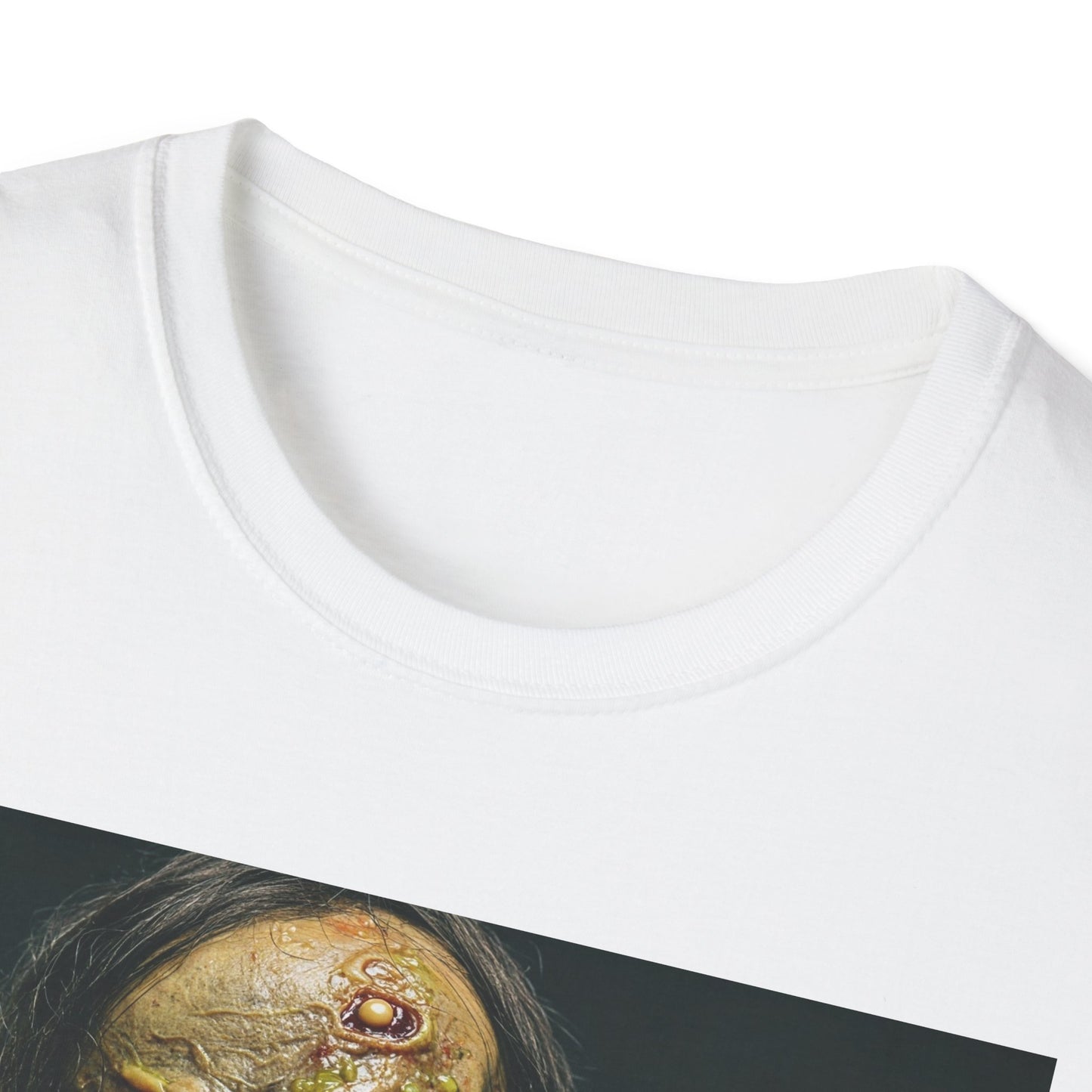 Apocalyptic Portrait Tee, bold, decaying zombie graphic