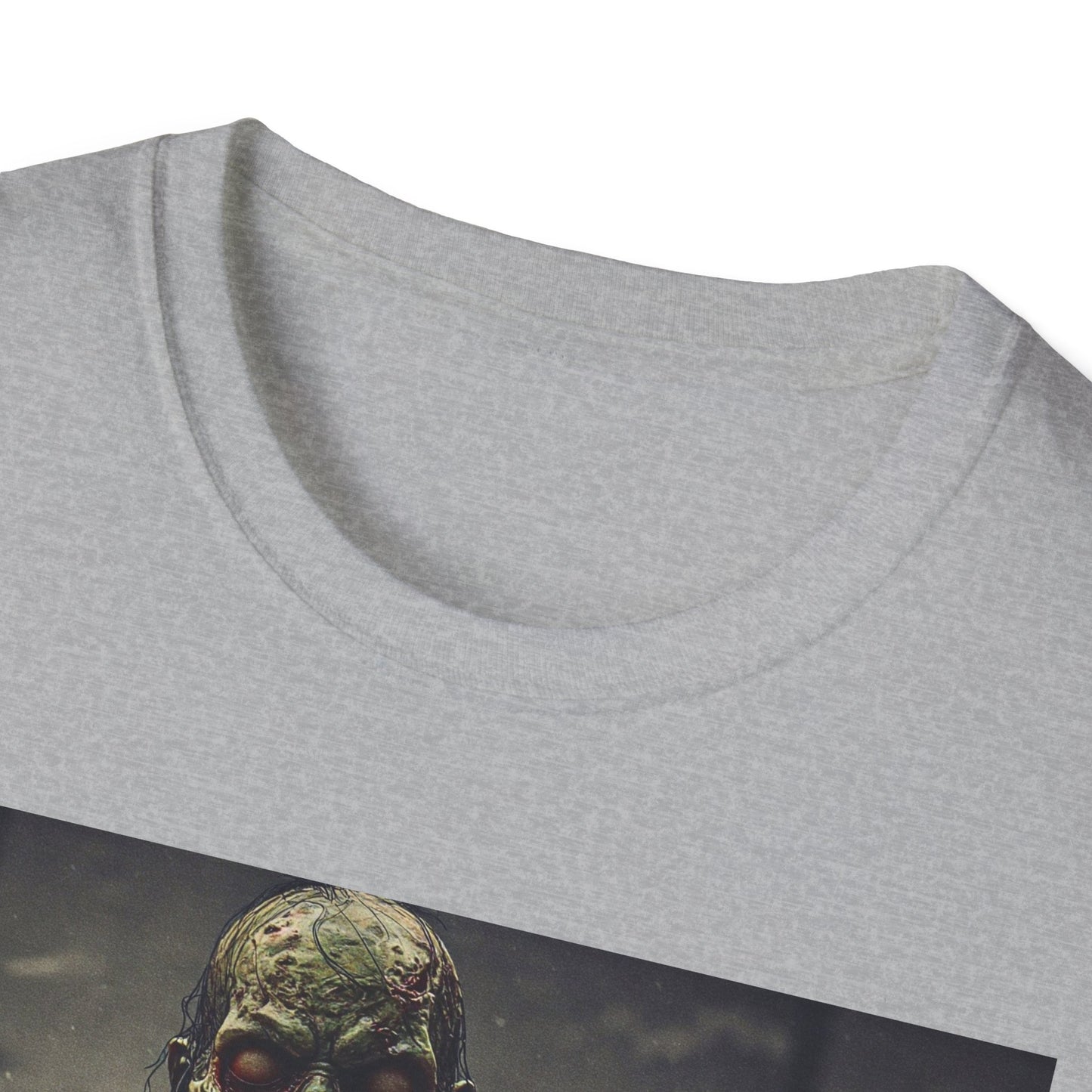 Apocalyptic Portrait Tee, bold, decaying zombie graphic