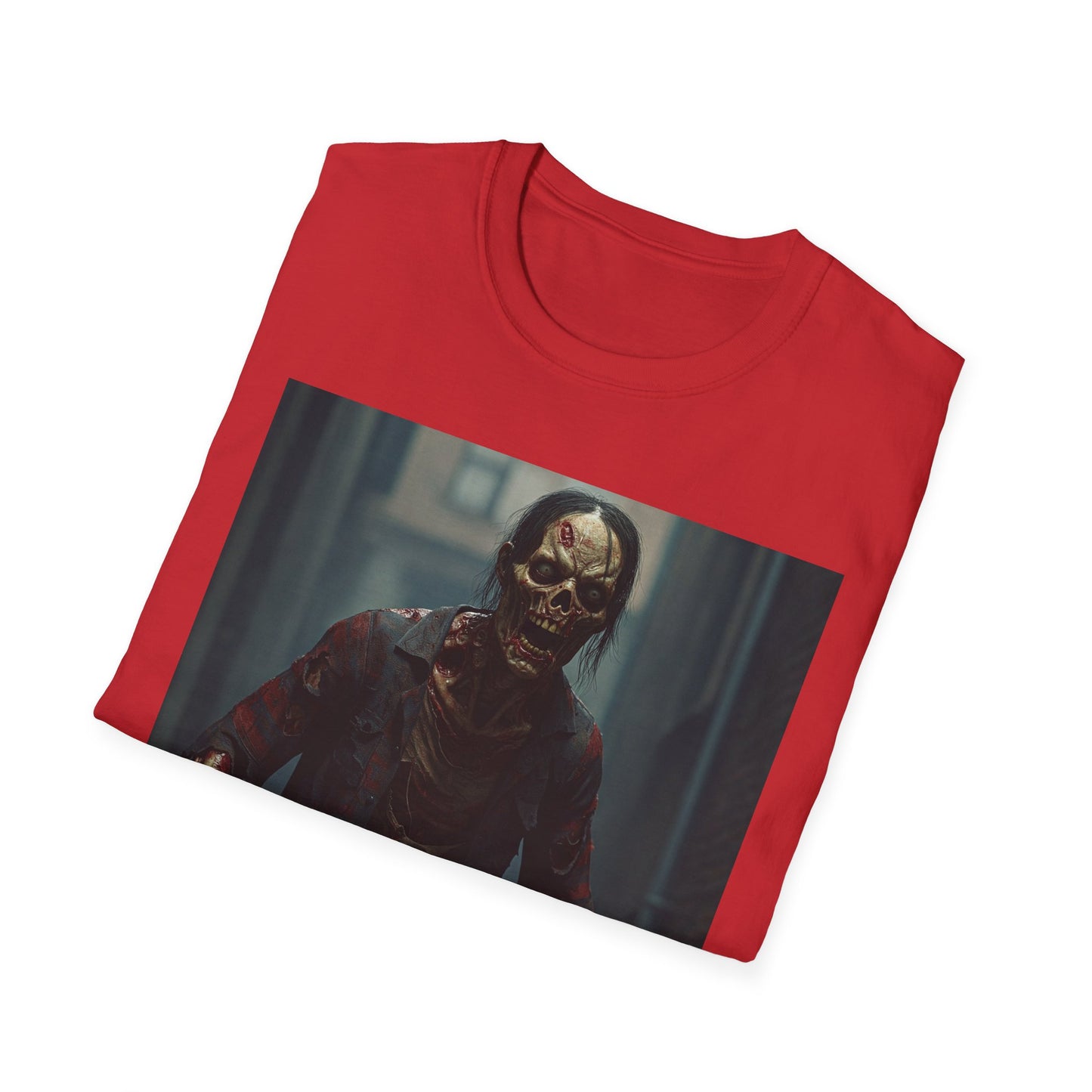 Apocalyptic Portrait Tee, bold, decaying zombie graphic