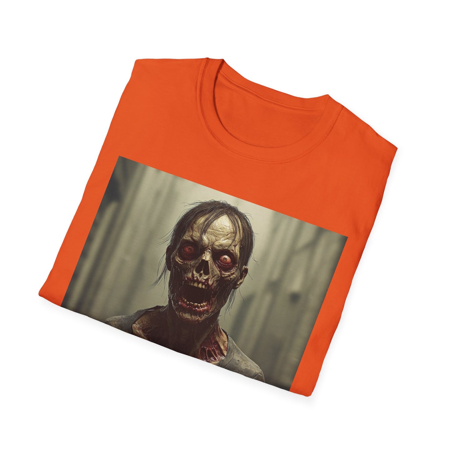 Apocalyptic Portrait Tee, bold, decaying zombie graphic