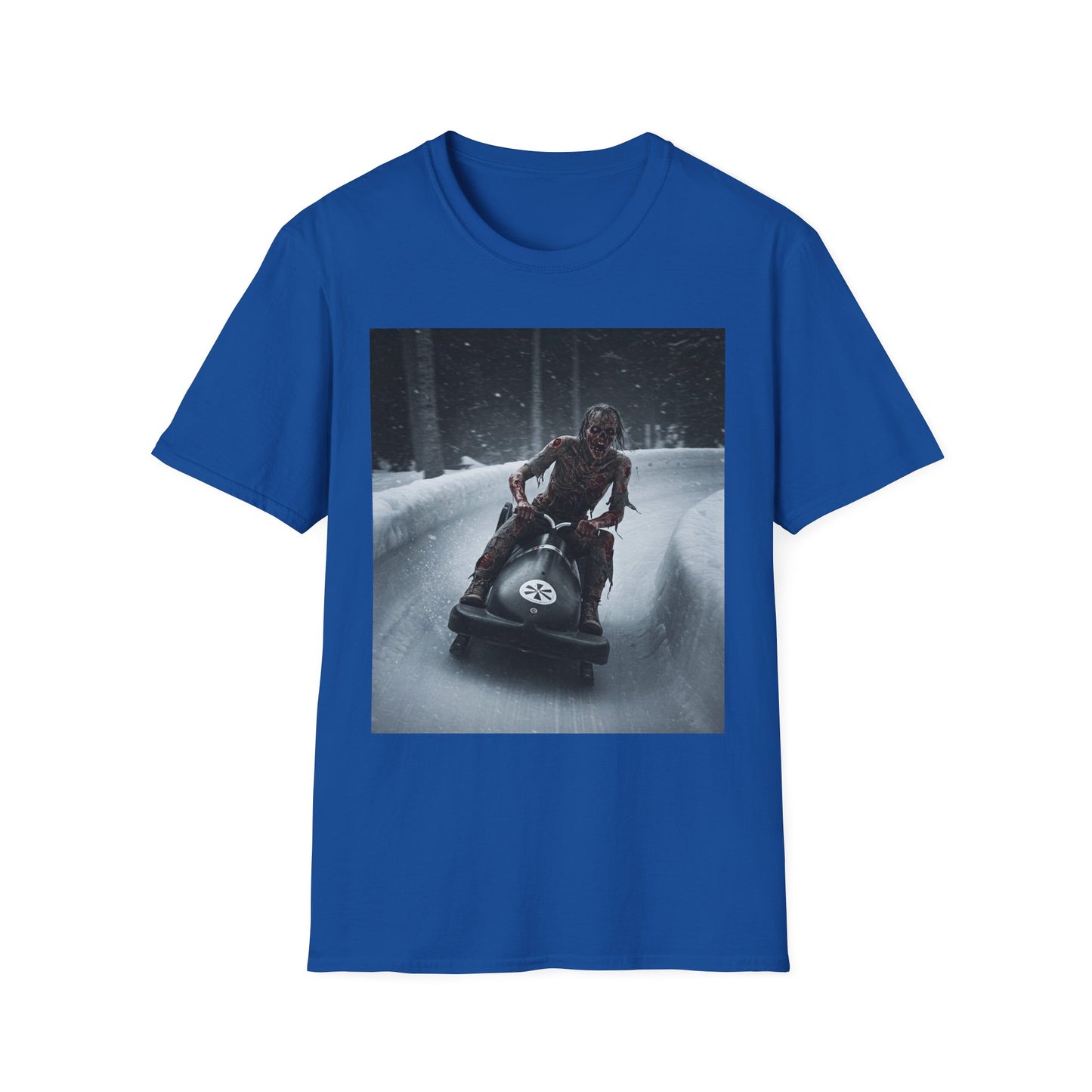 Winter Adventure Unisex Softstyle T-Shirt - Snowmobiling Graphic Tee