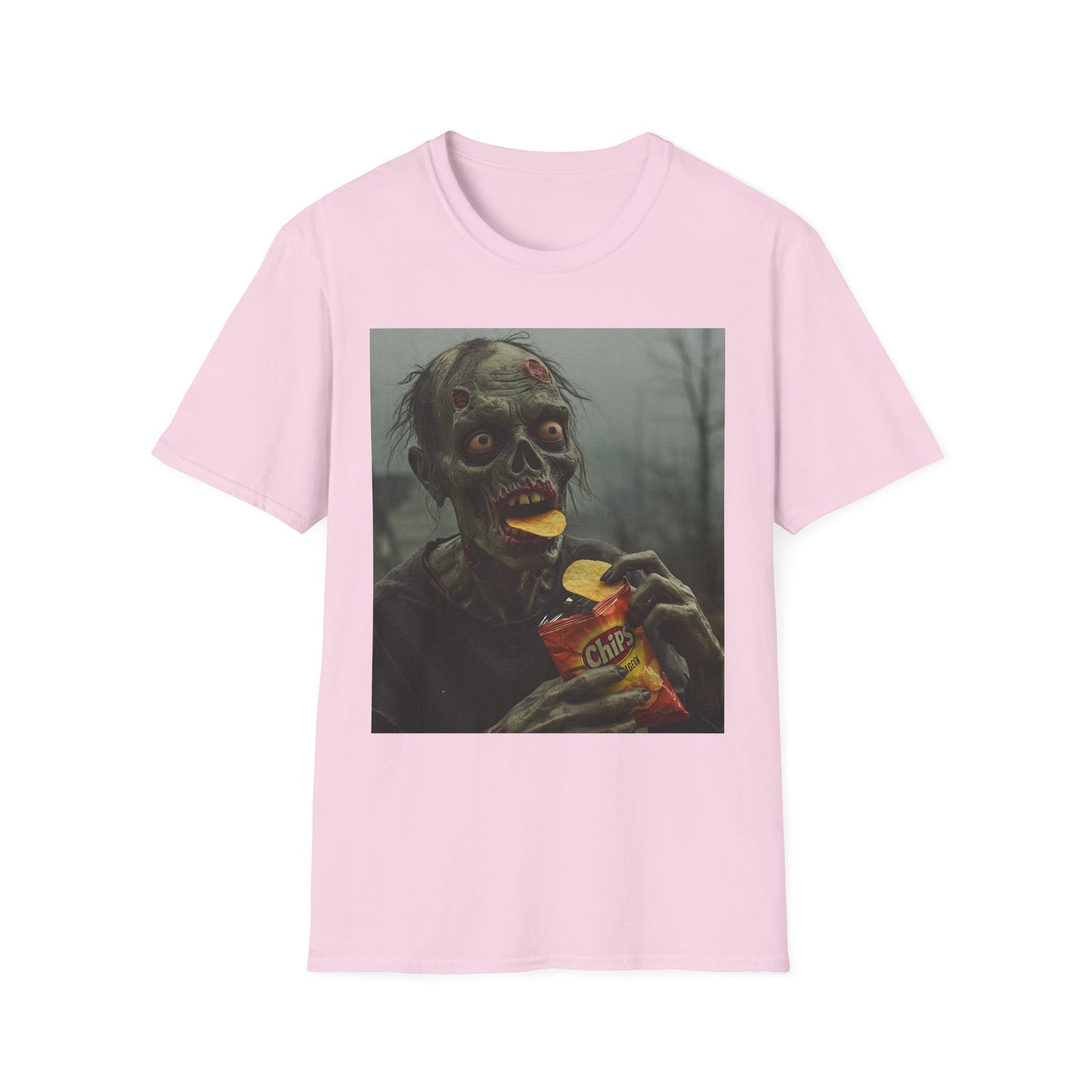 Zombie Snack Unisex Softstyle T-Shirt - Perfect for Horror Fans & Halloween