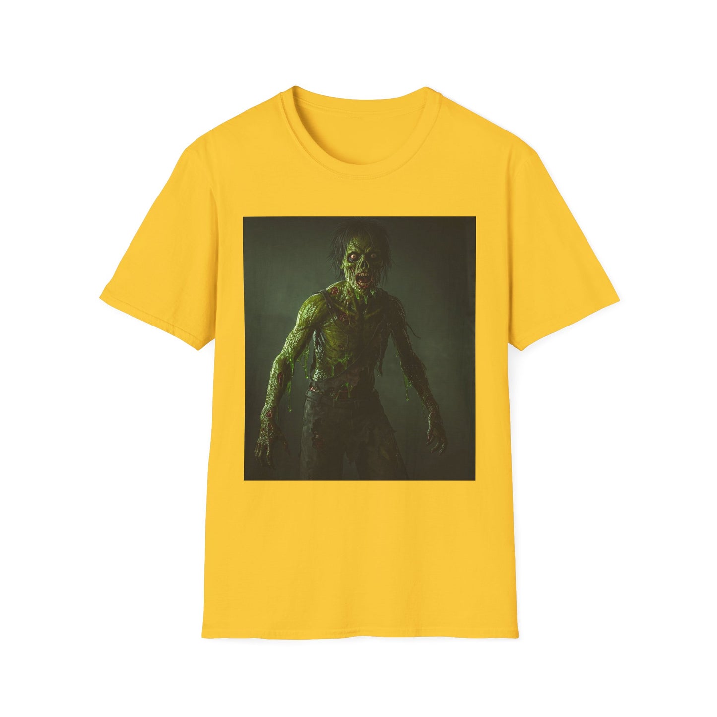 Apocalyptic Portrait Tee, bold, decaying zombie graphic